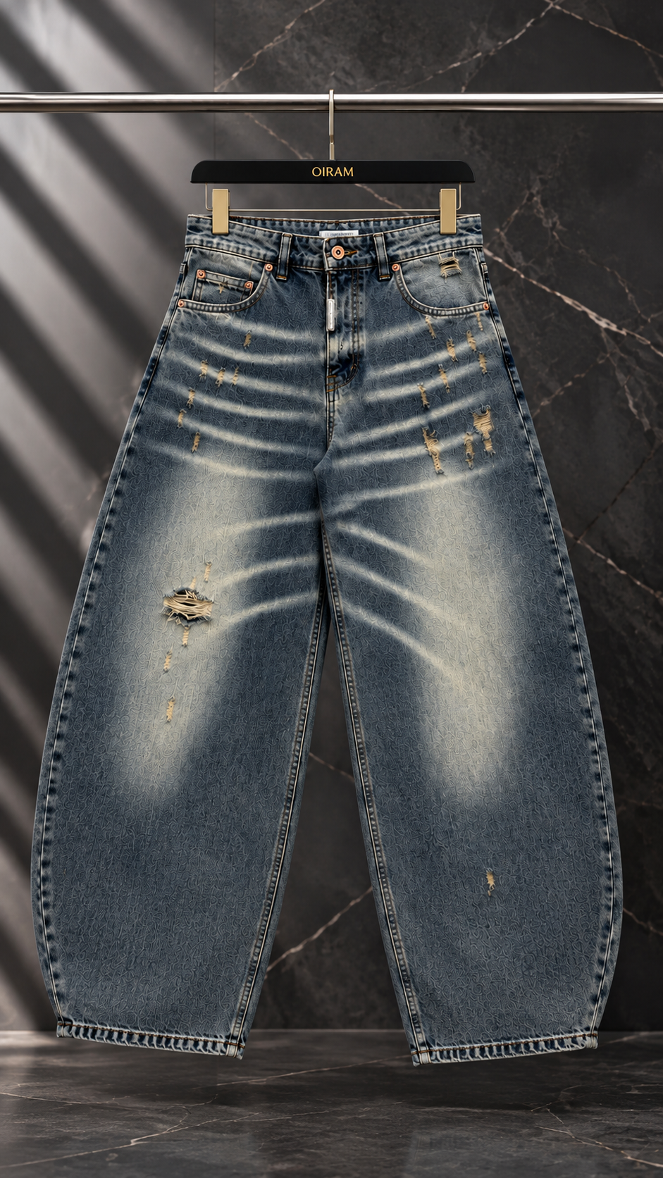 Jeans Uomo Balloon 01 Blu Sabbiato Cianotic