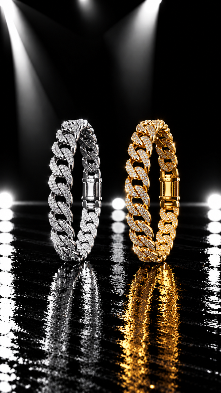 Bracciale Uomo “Cuban” 2 Materiali