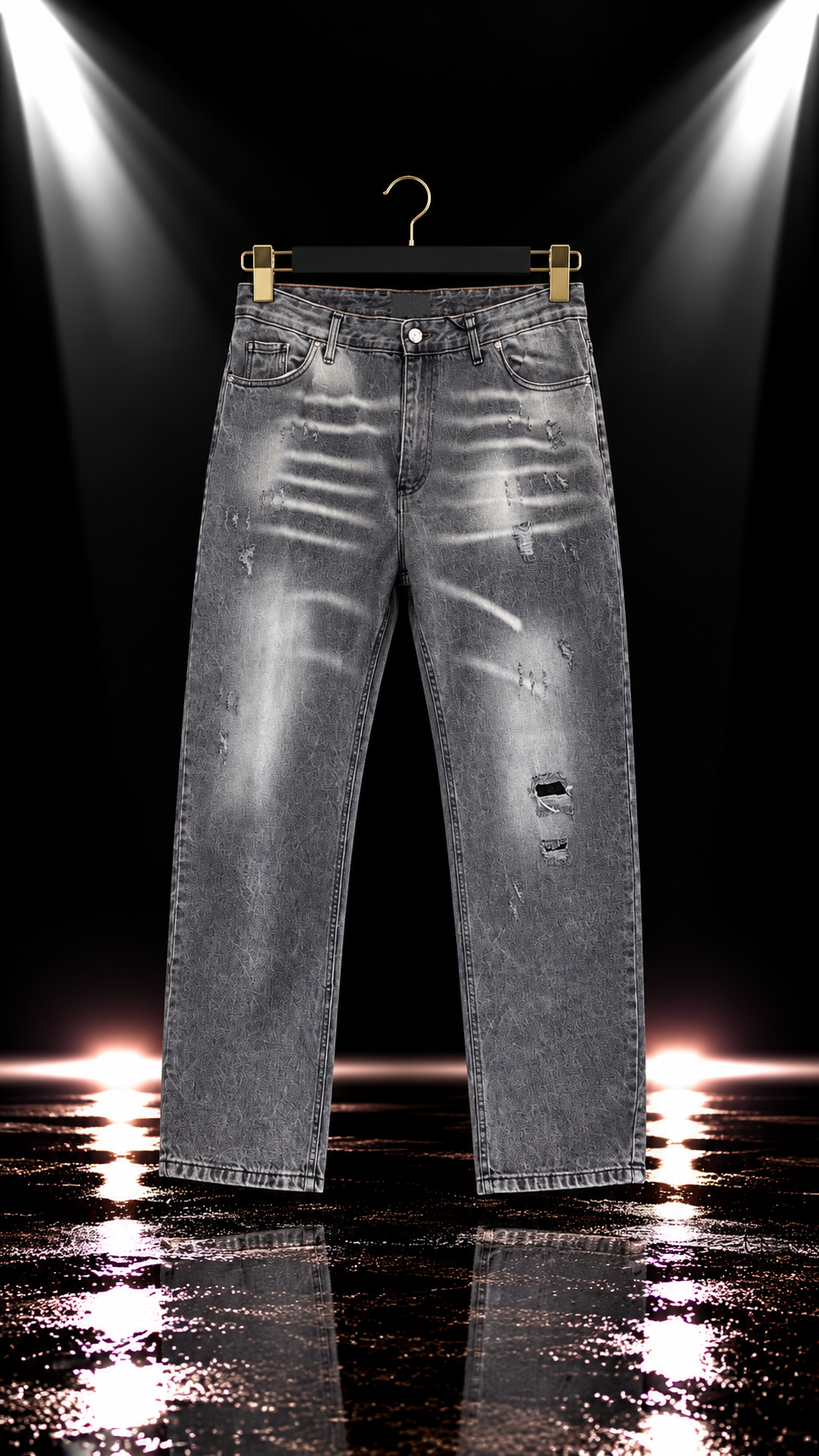 Jeans Uomo “Grey Slash” Calibrato