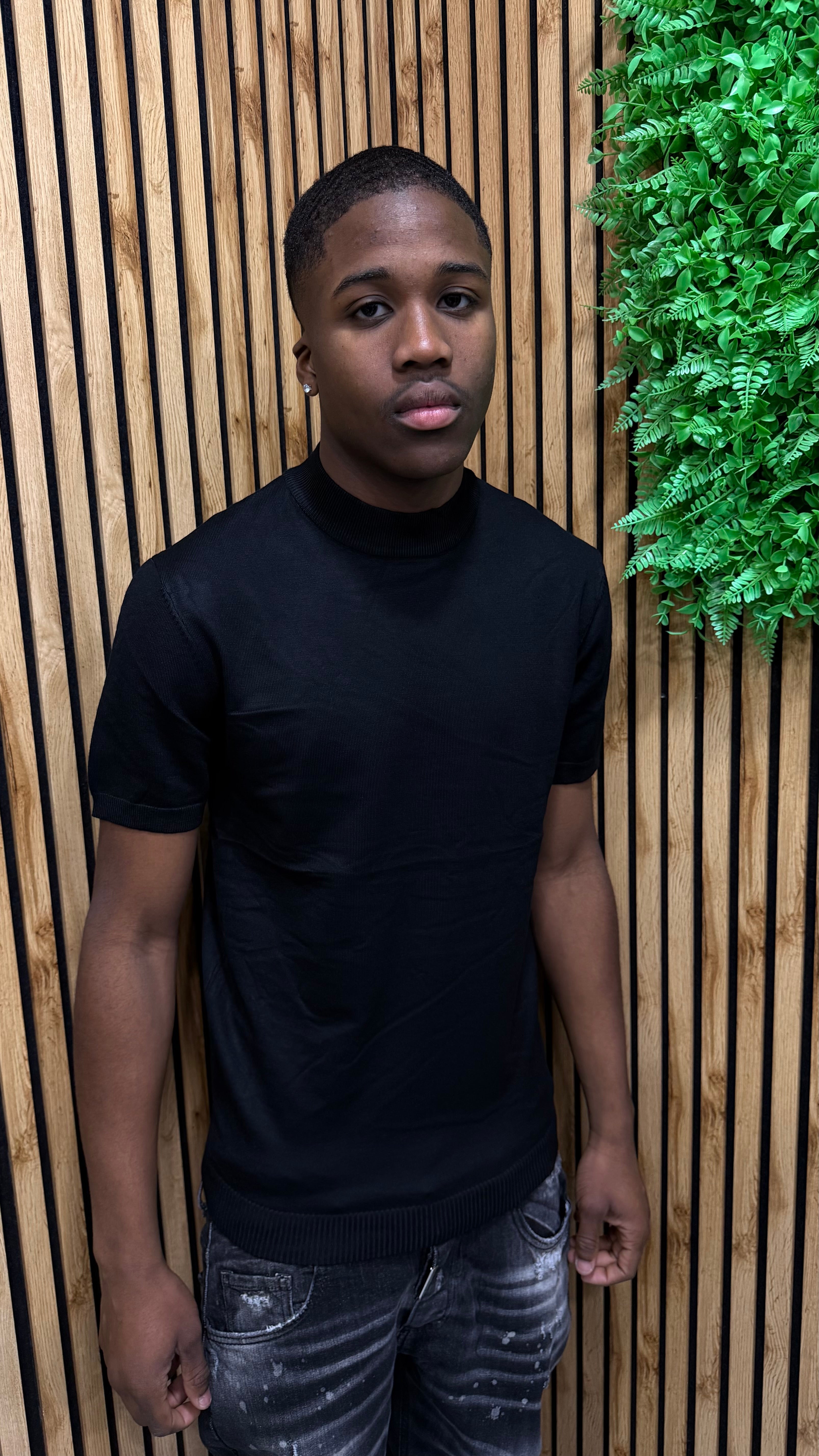 T-Shirt In Filo Mezzo Collo