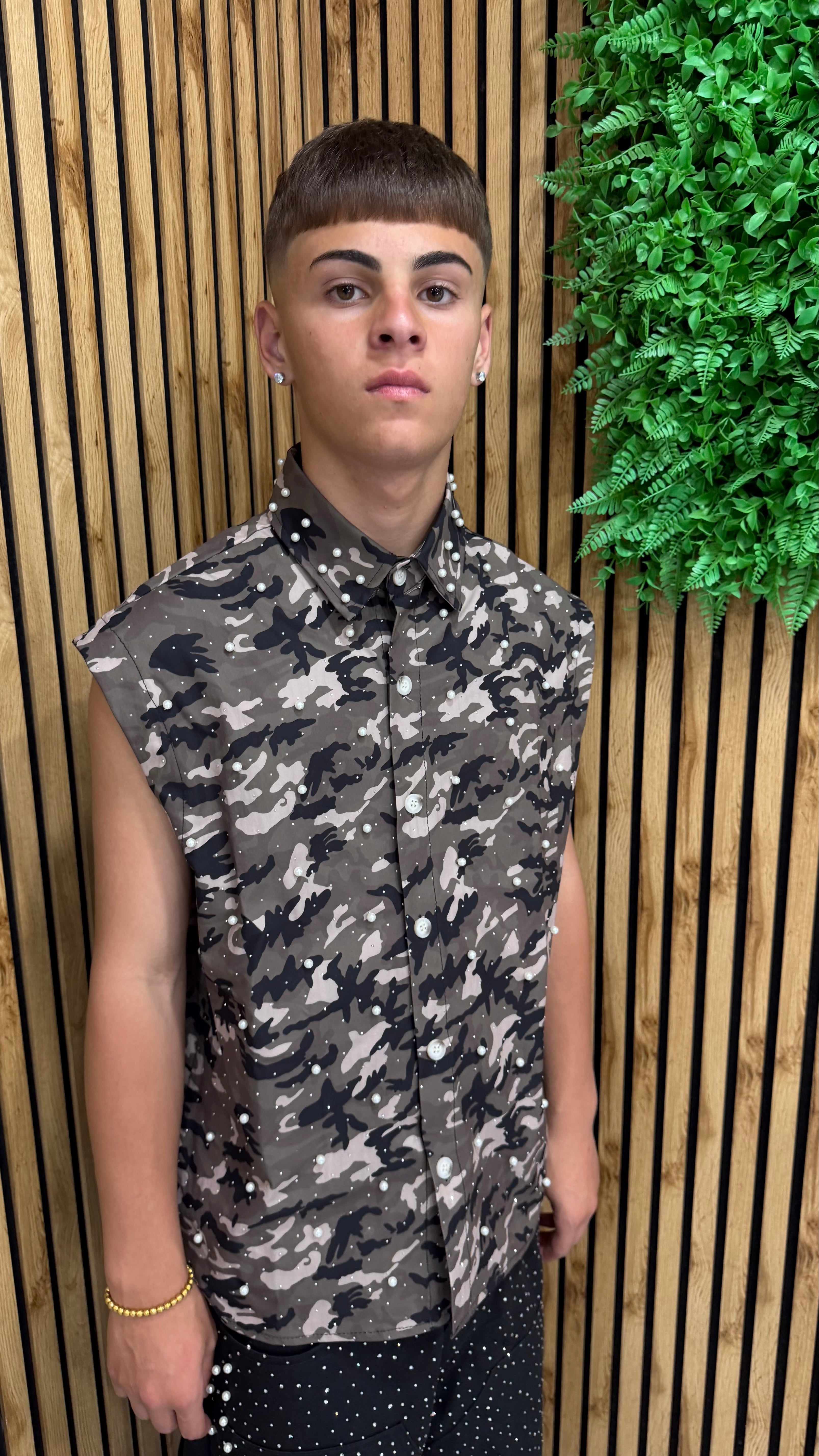 Camicia Smanicata “Army” Mood P**er