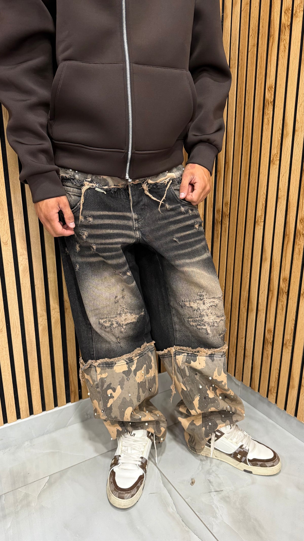 Jeans Uomo Super Baggy Army 07 Black Cianotic