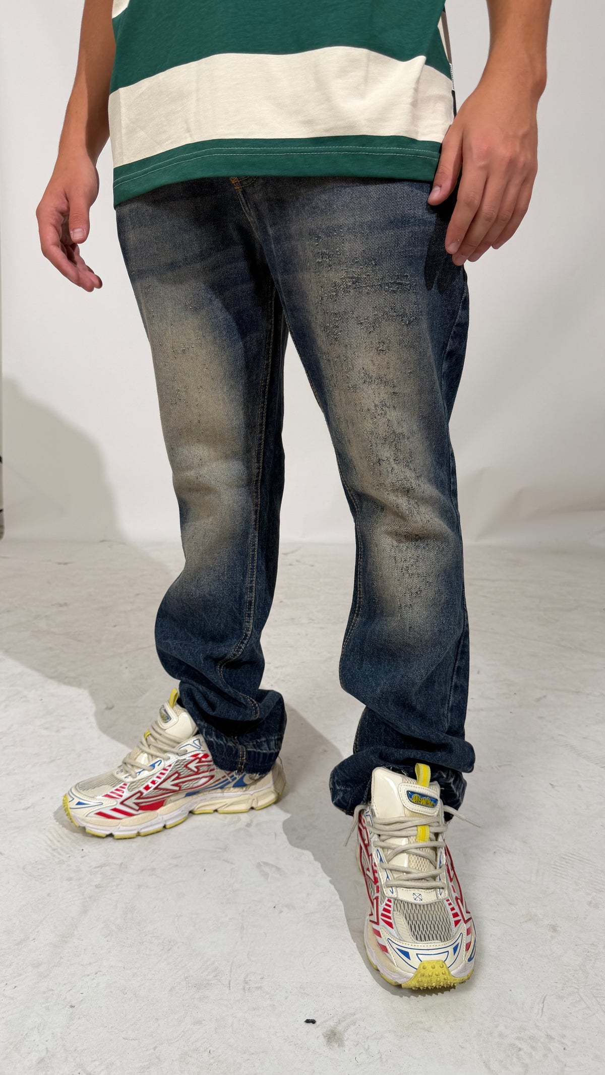 Jeans Uomo Flare Vintage Blue