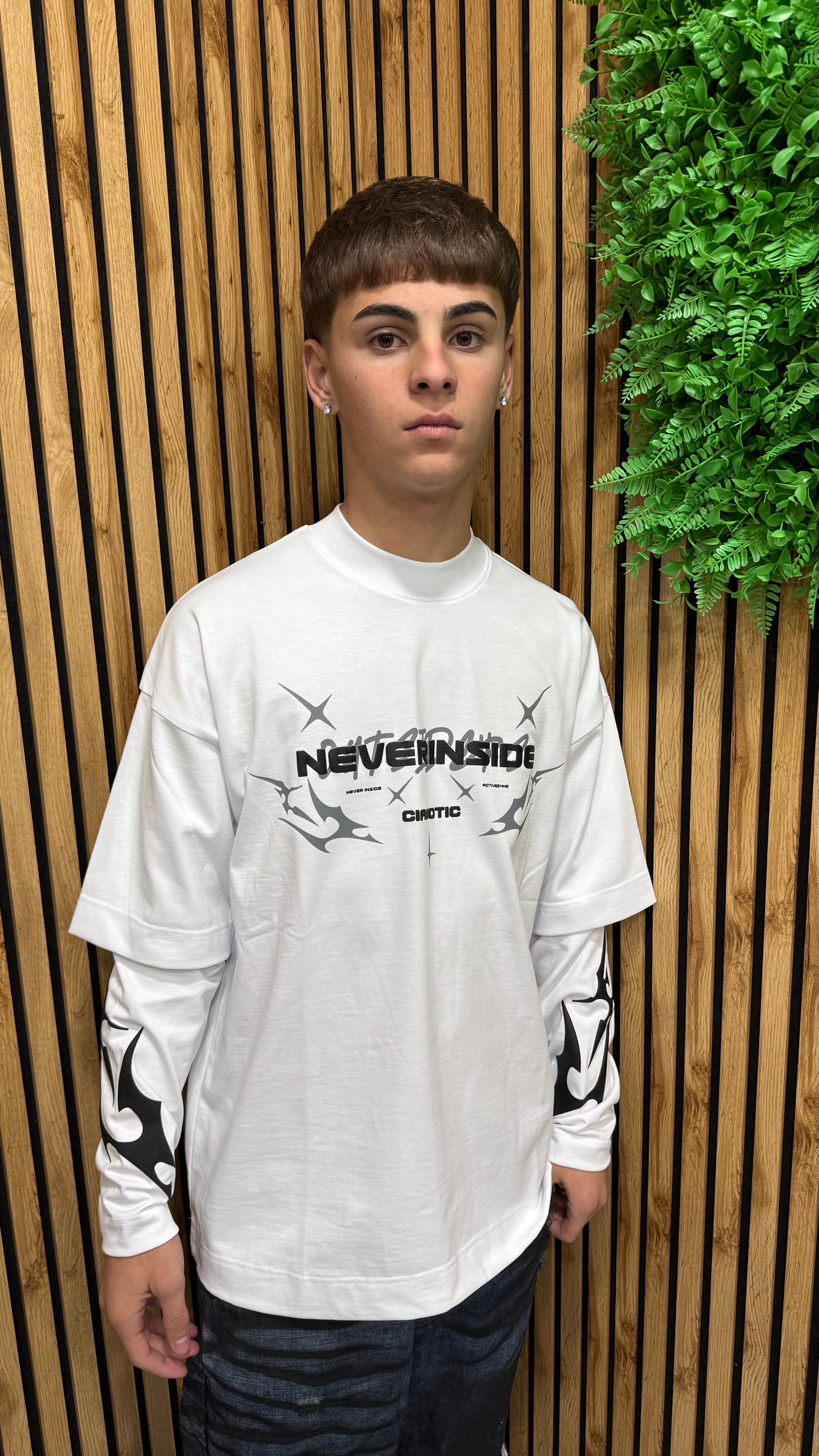 T-Shirt Long Sleeve “Neverinside” Cianotic