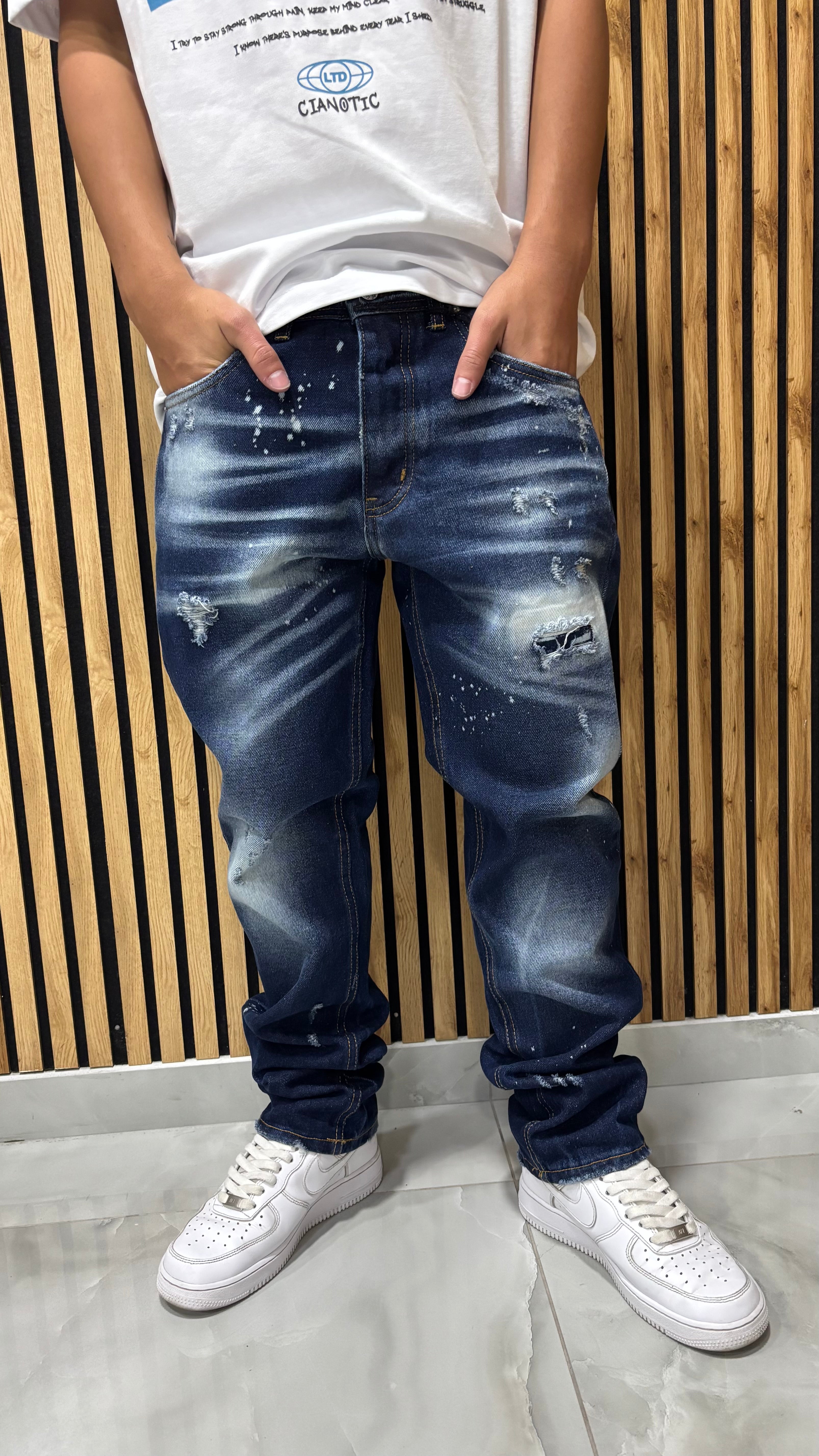 JEANS MOOD DSQ STRAIGHT DQ 26 Cianotic