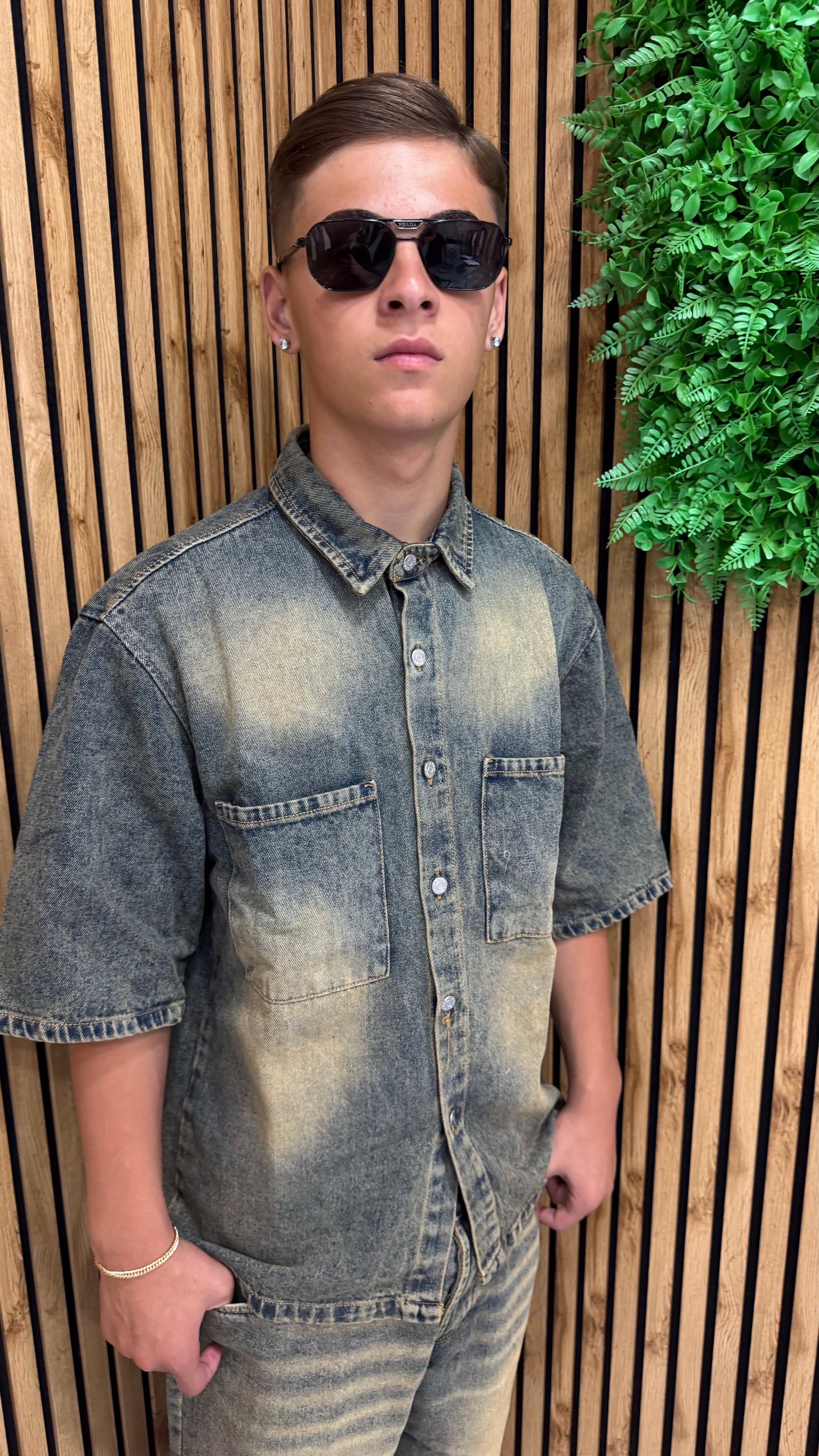 Coordinato Denim Sabbiato Sfranged