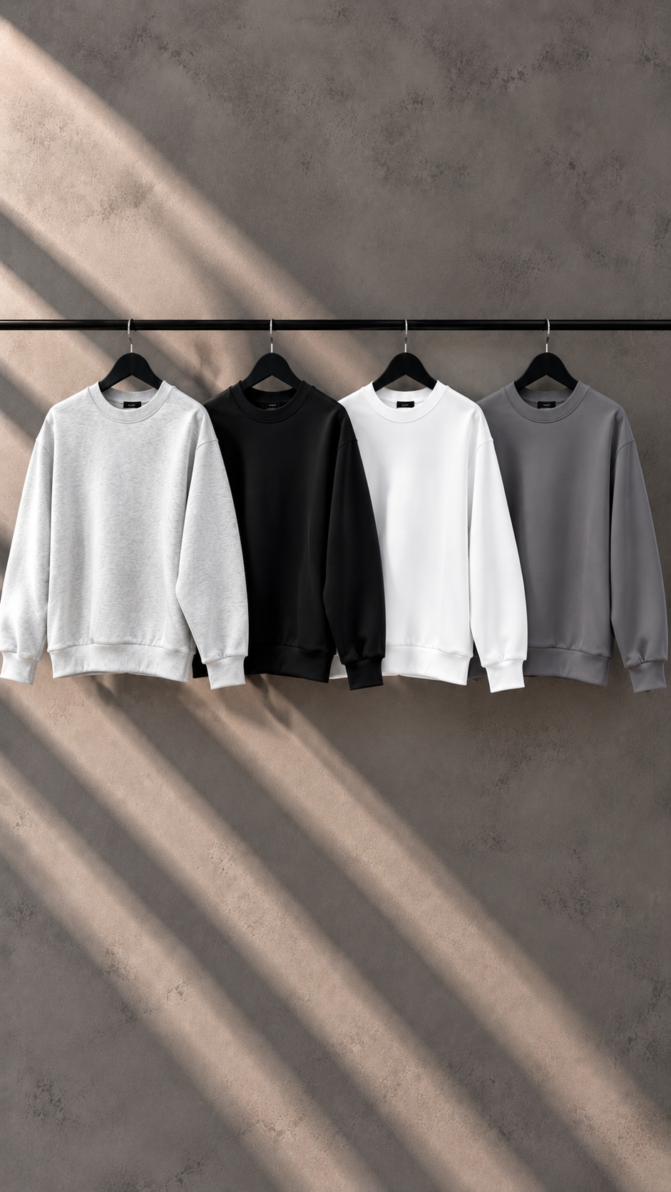 Felpa Uomo Basic Girocollo 4 Colori