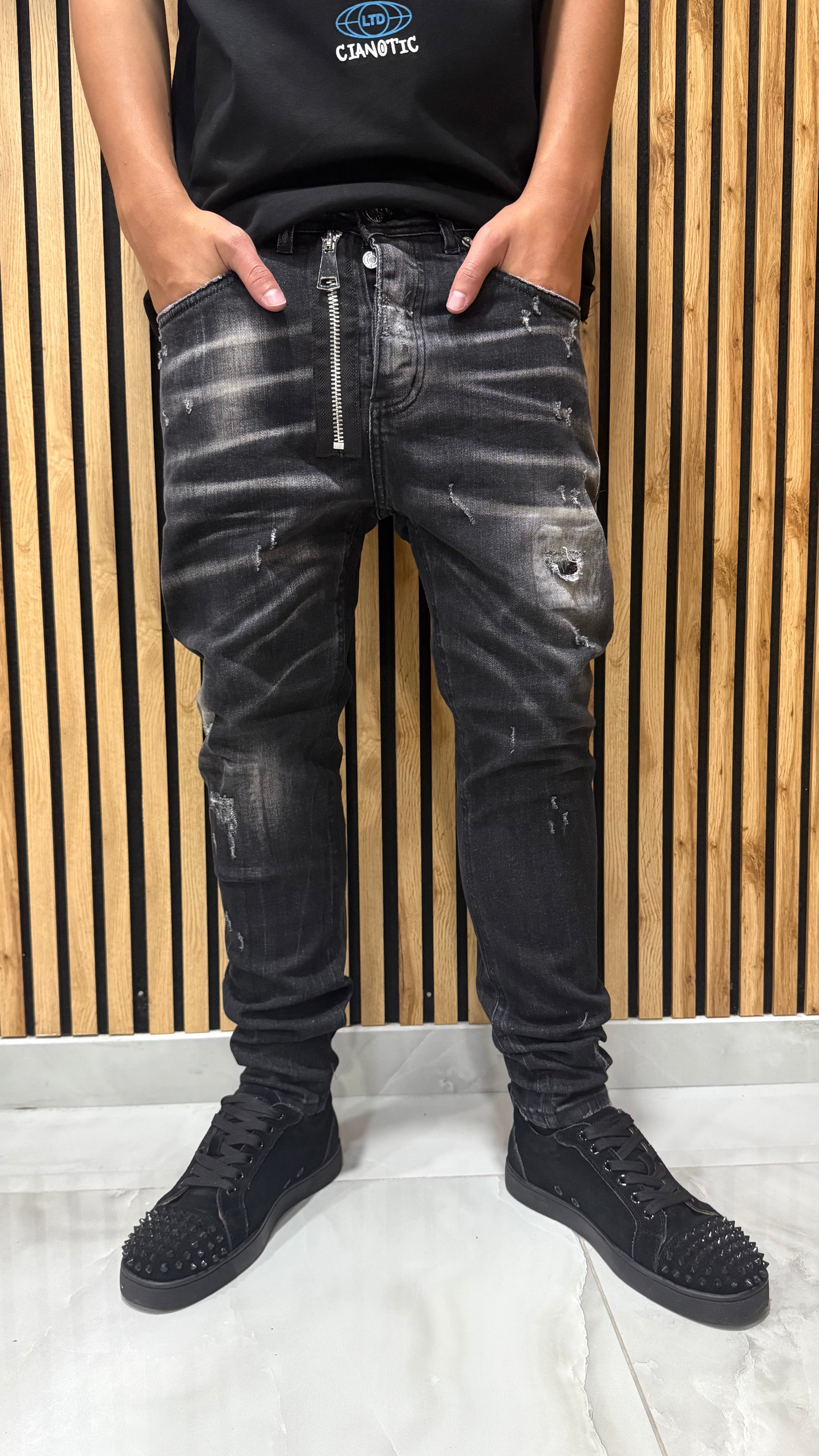 JEANS MOOD DSQ FL1 BLACK Cianotic