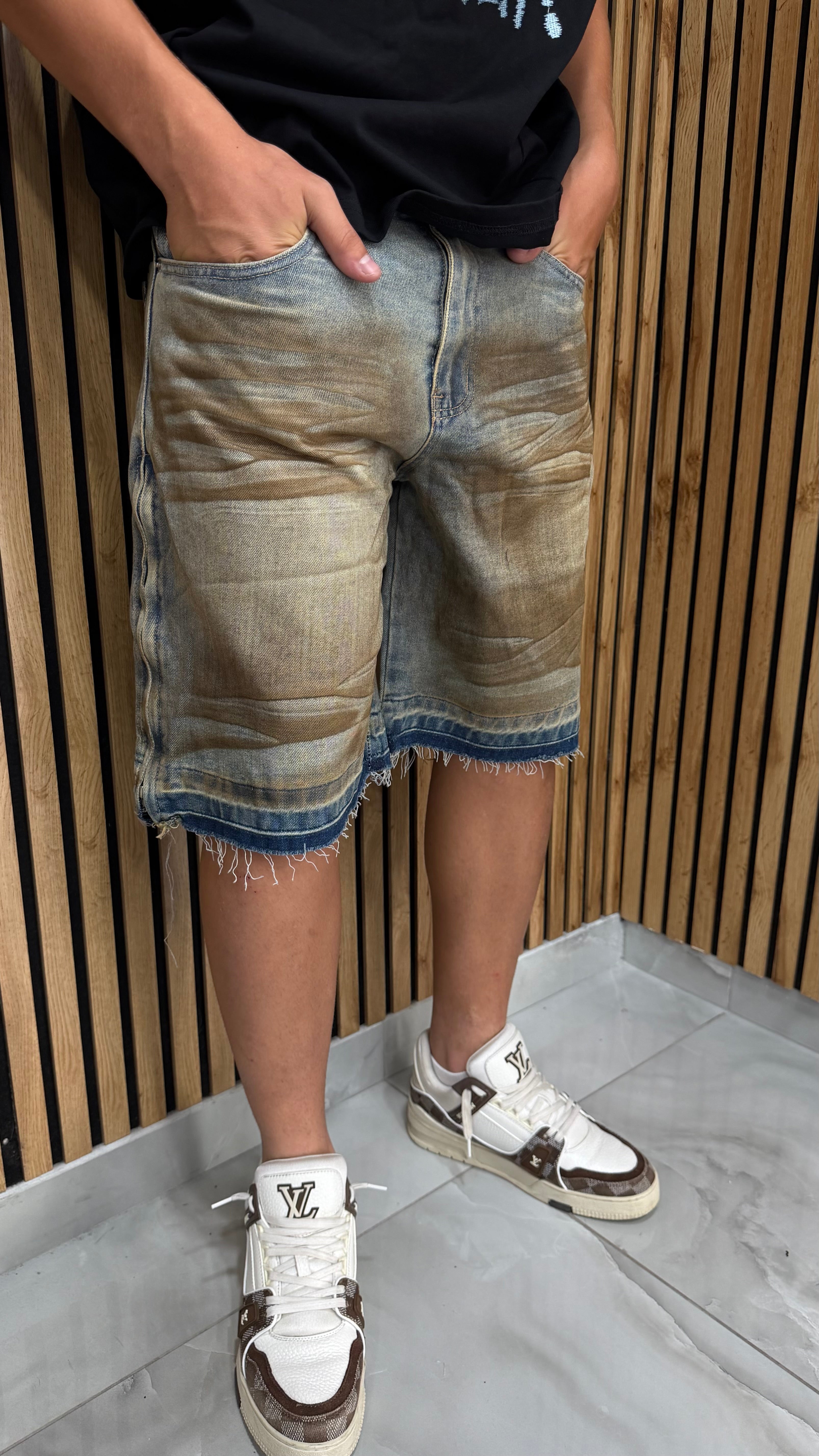 Jeans Shorts “Caramel” Zip Lateral