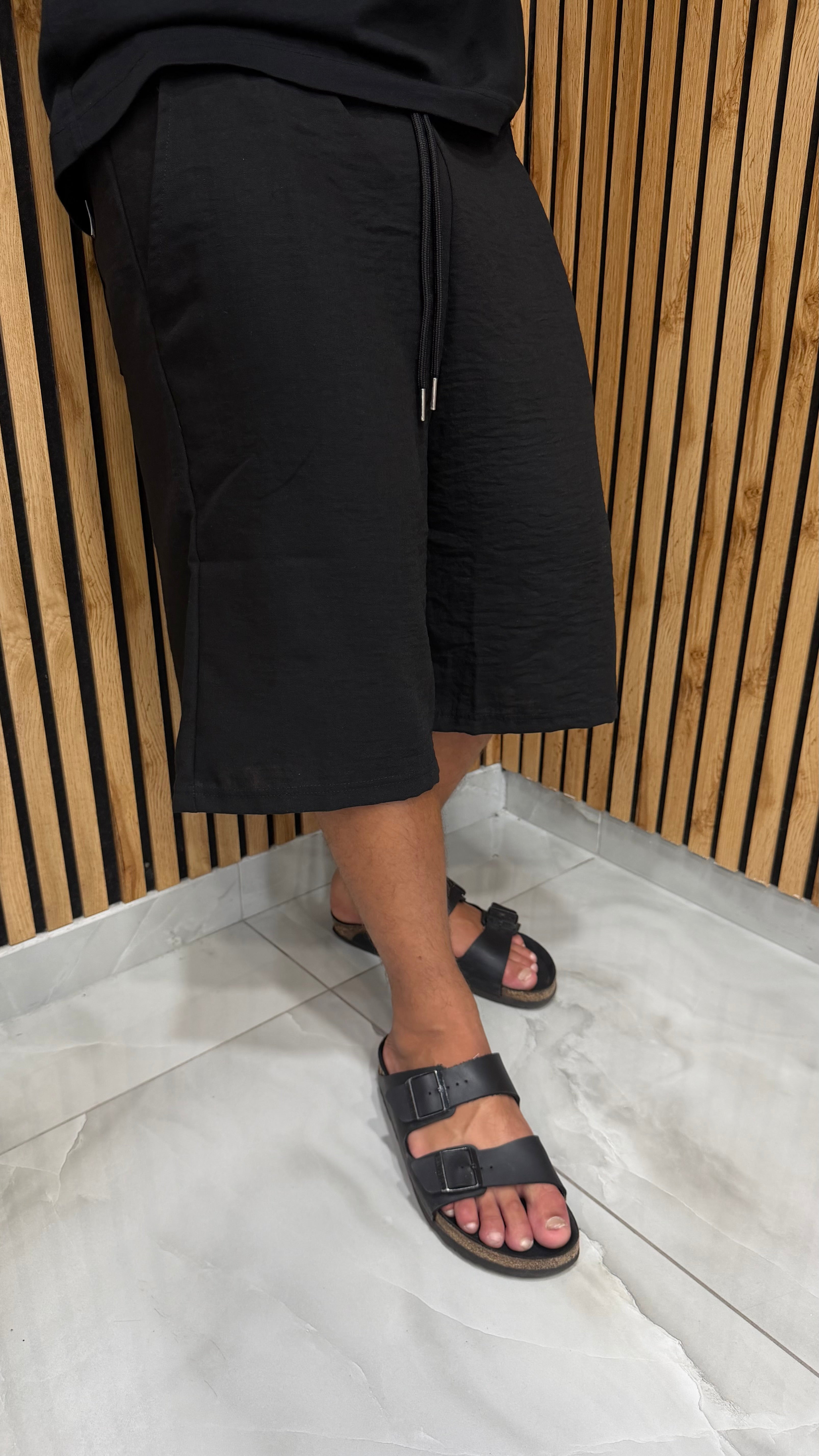 Shorts In Lino Black Cianotic