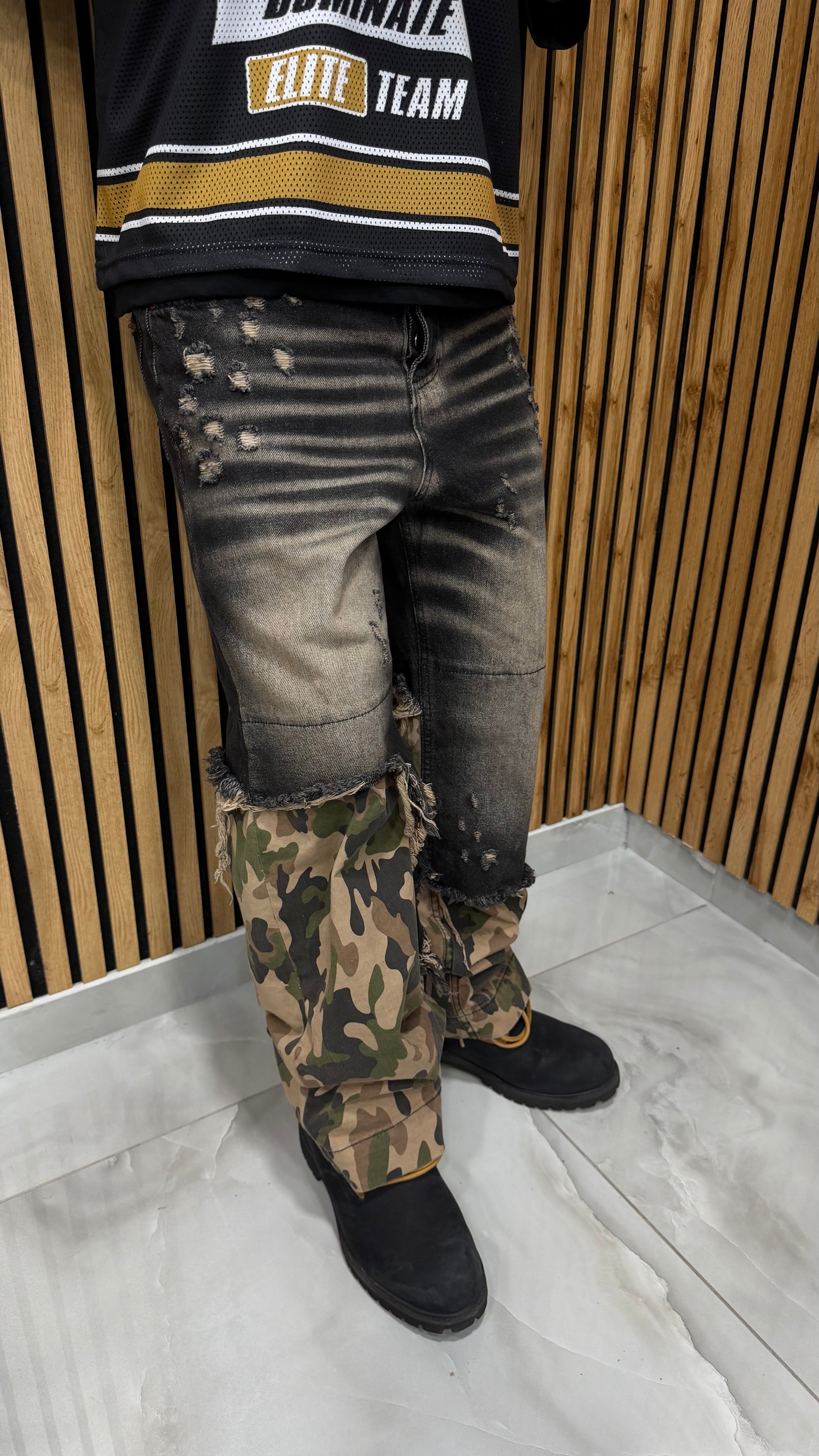 Jeans Super Baggy Army Black