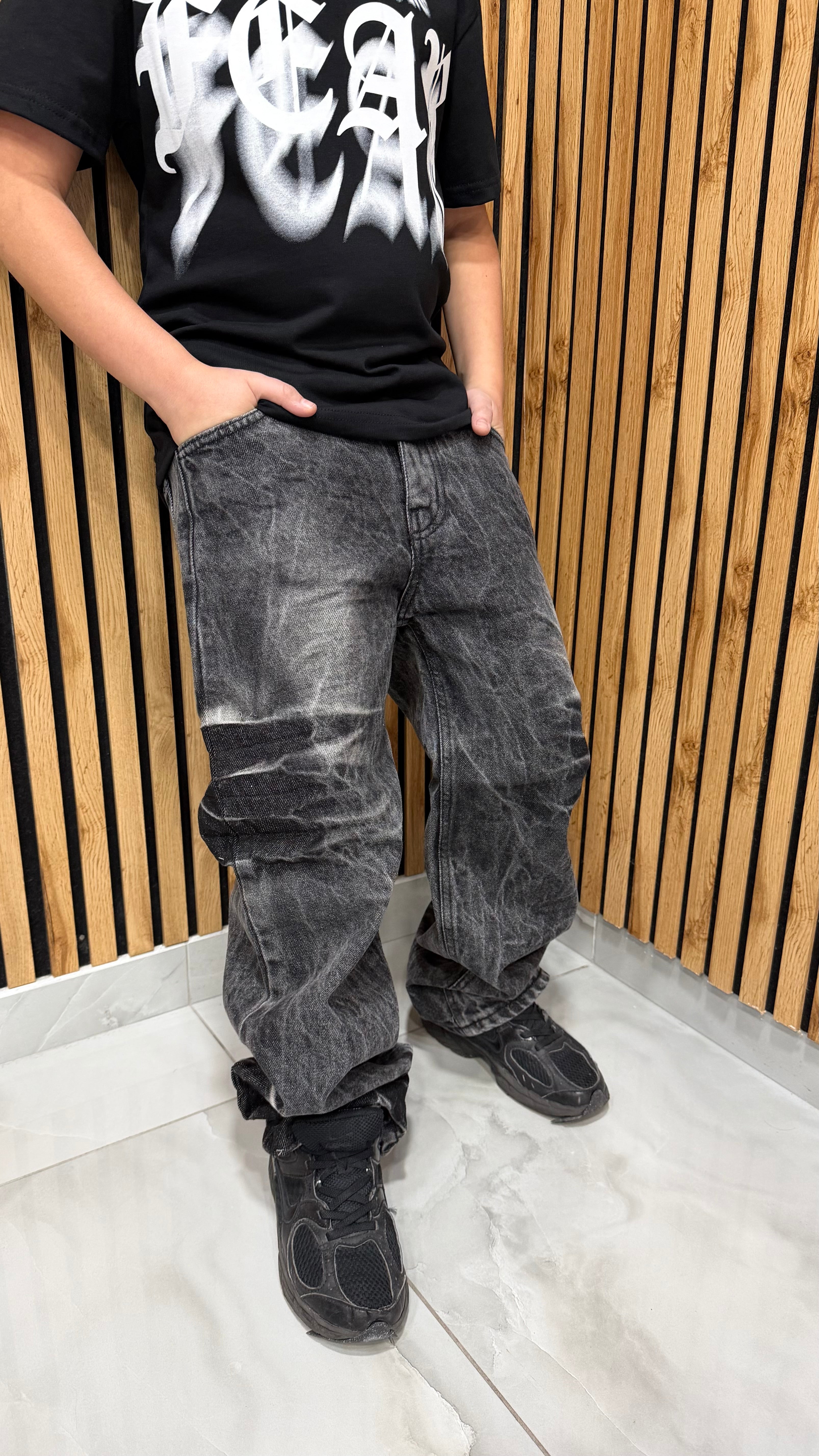 Jeans Baggy “Marble” Junior