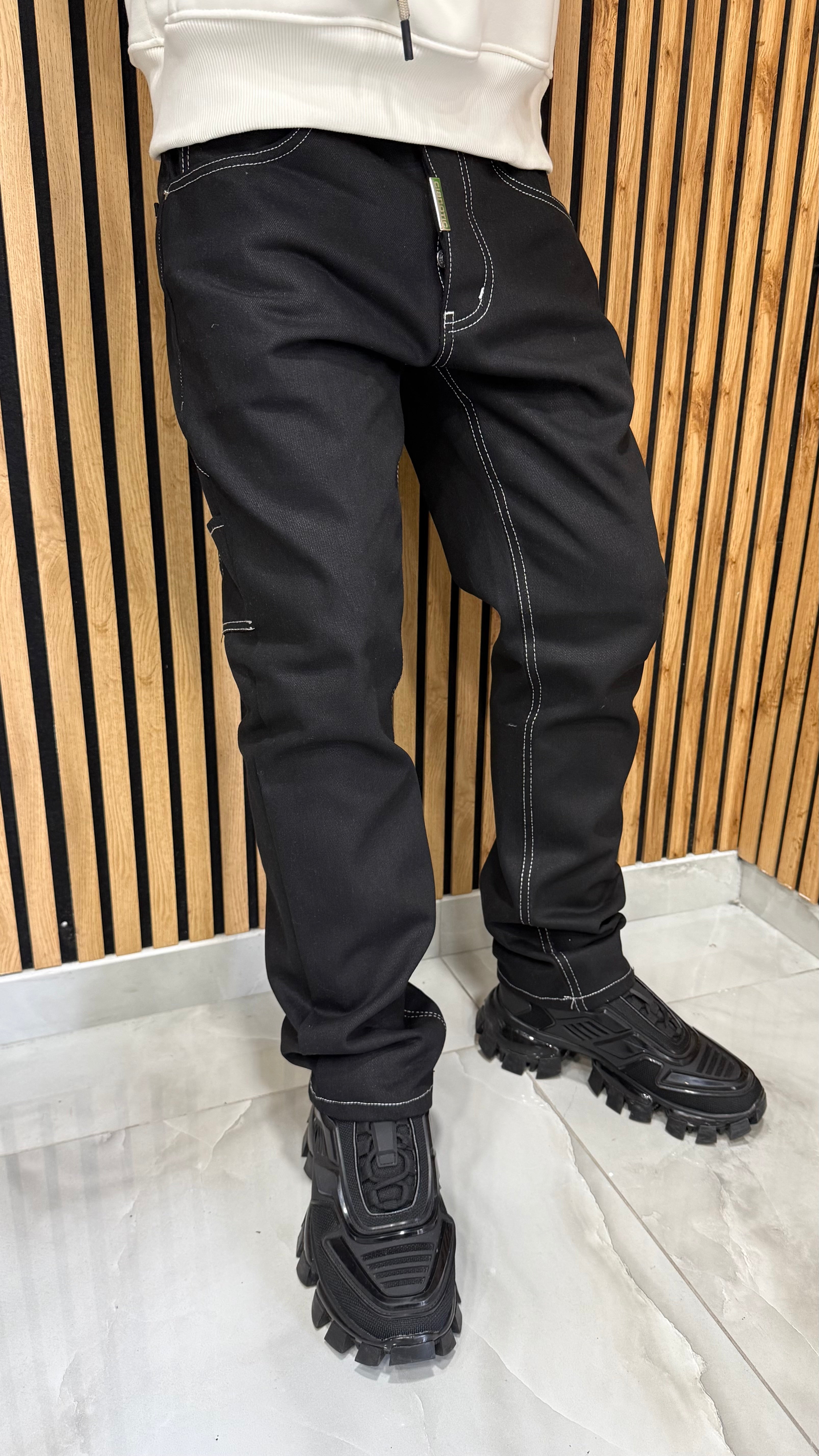 Jeans Carpenter Black Contrast Cianotic
