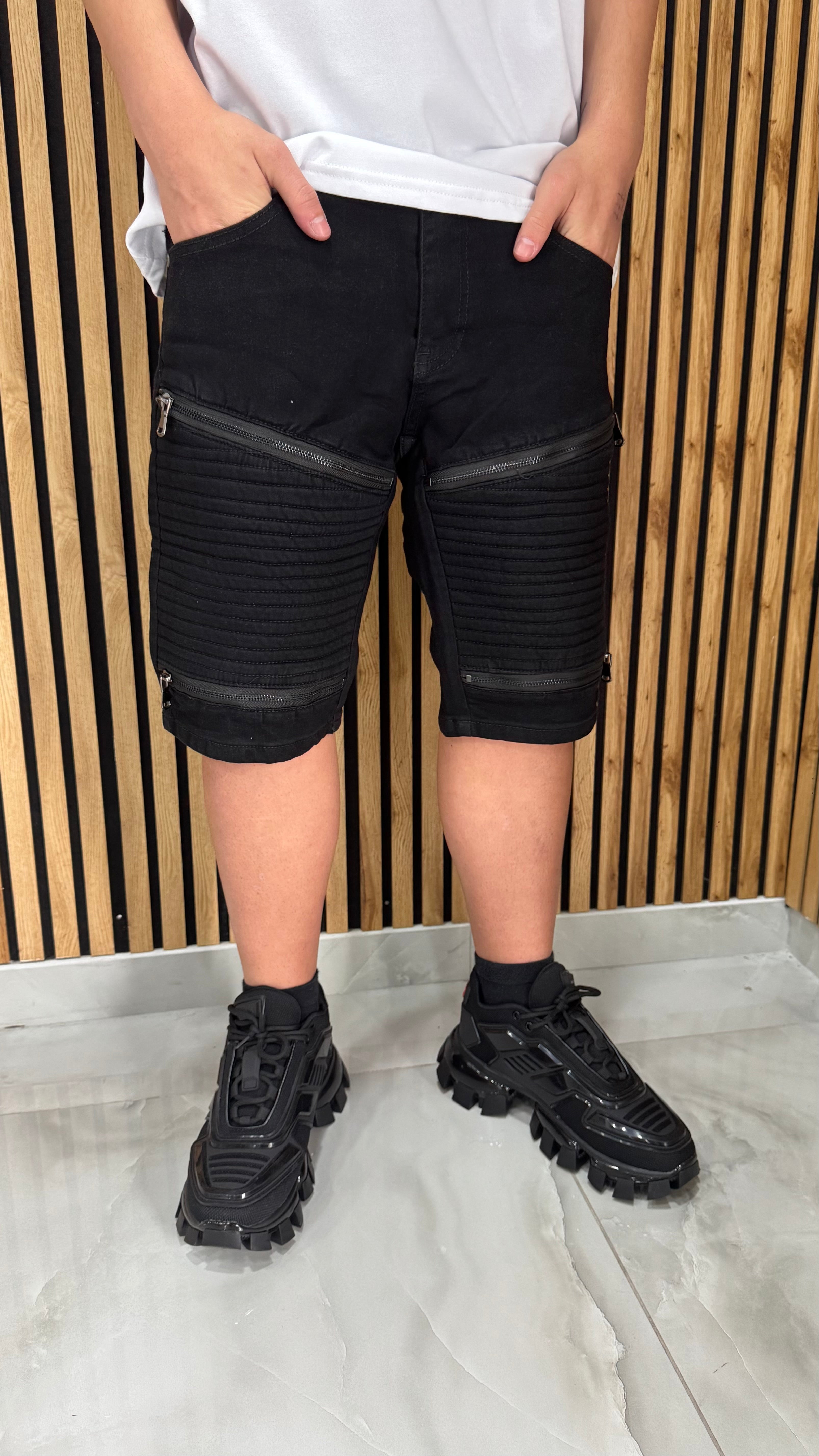 Jeans Shorts 4 Zip "Ninja"