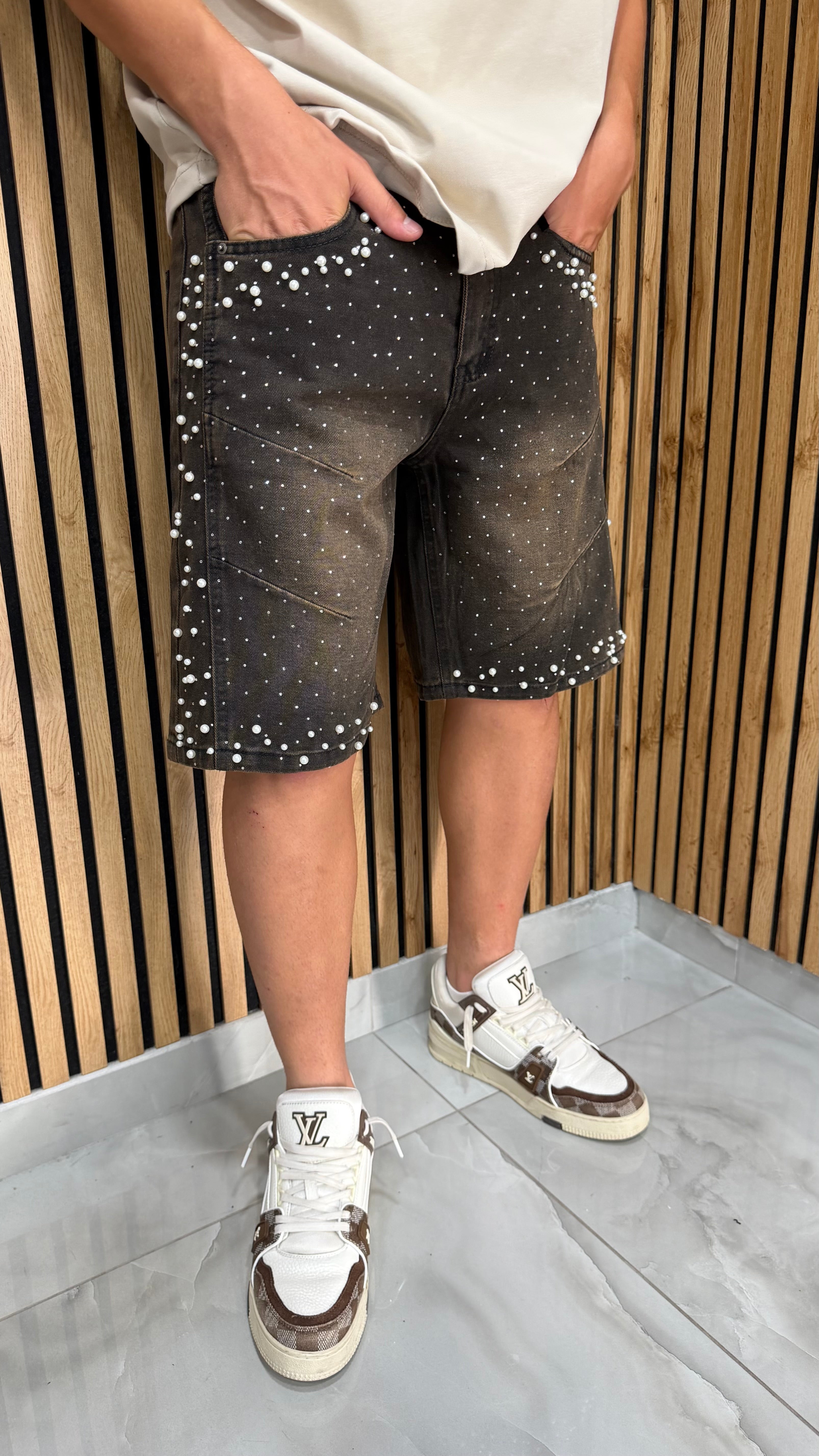 Jeans Shorts “Coffe Pearl”