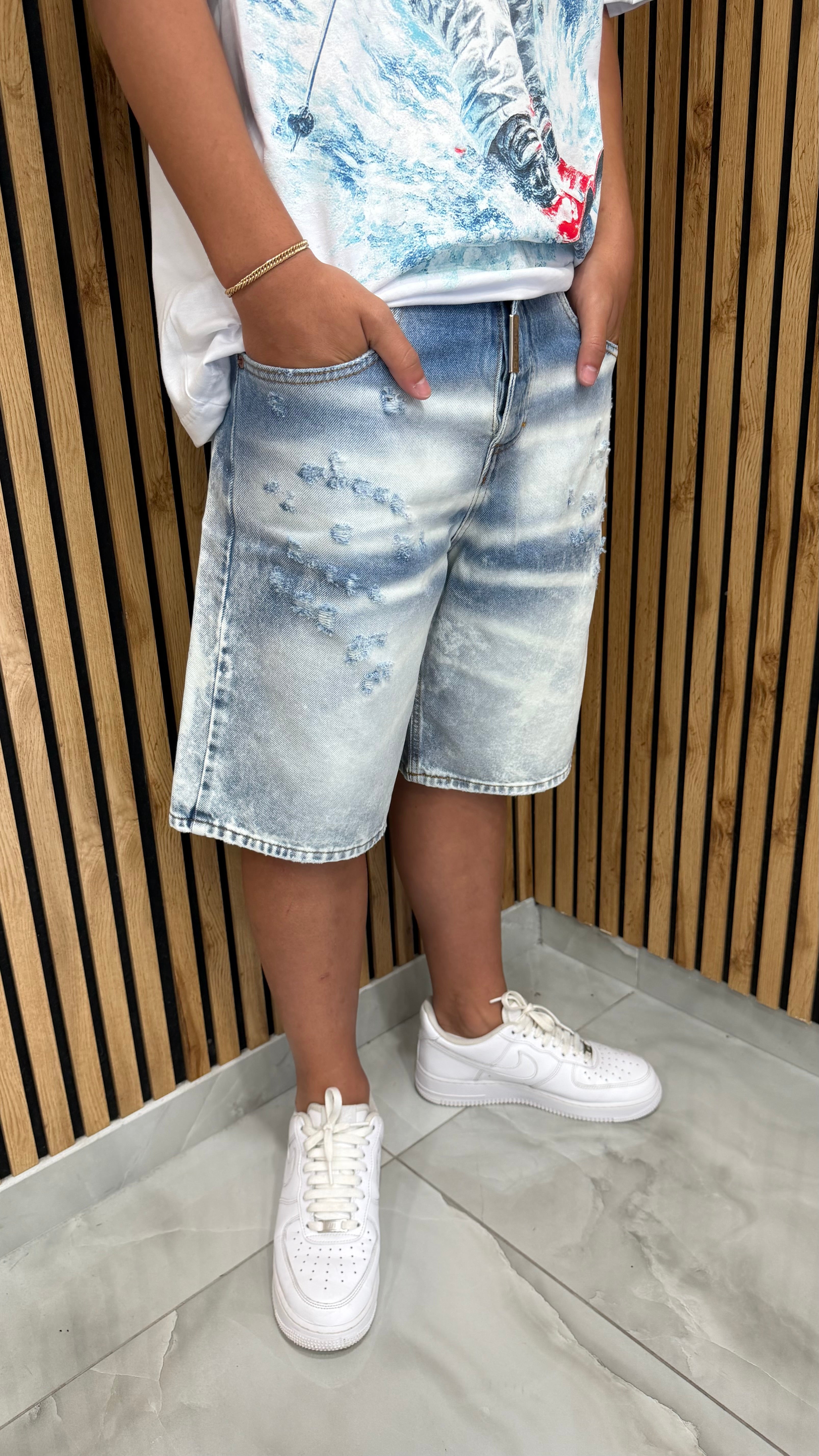 Jeans Short Stark Blu Cianotic
