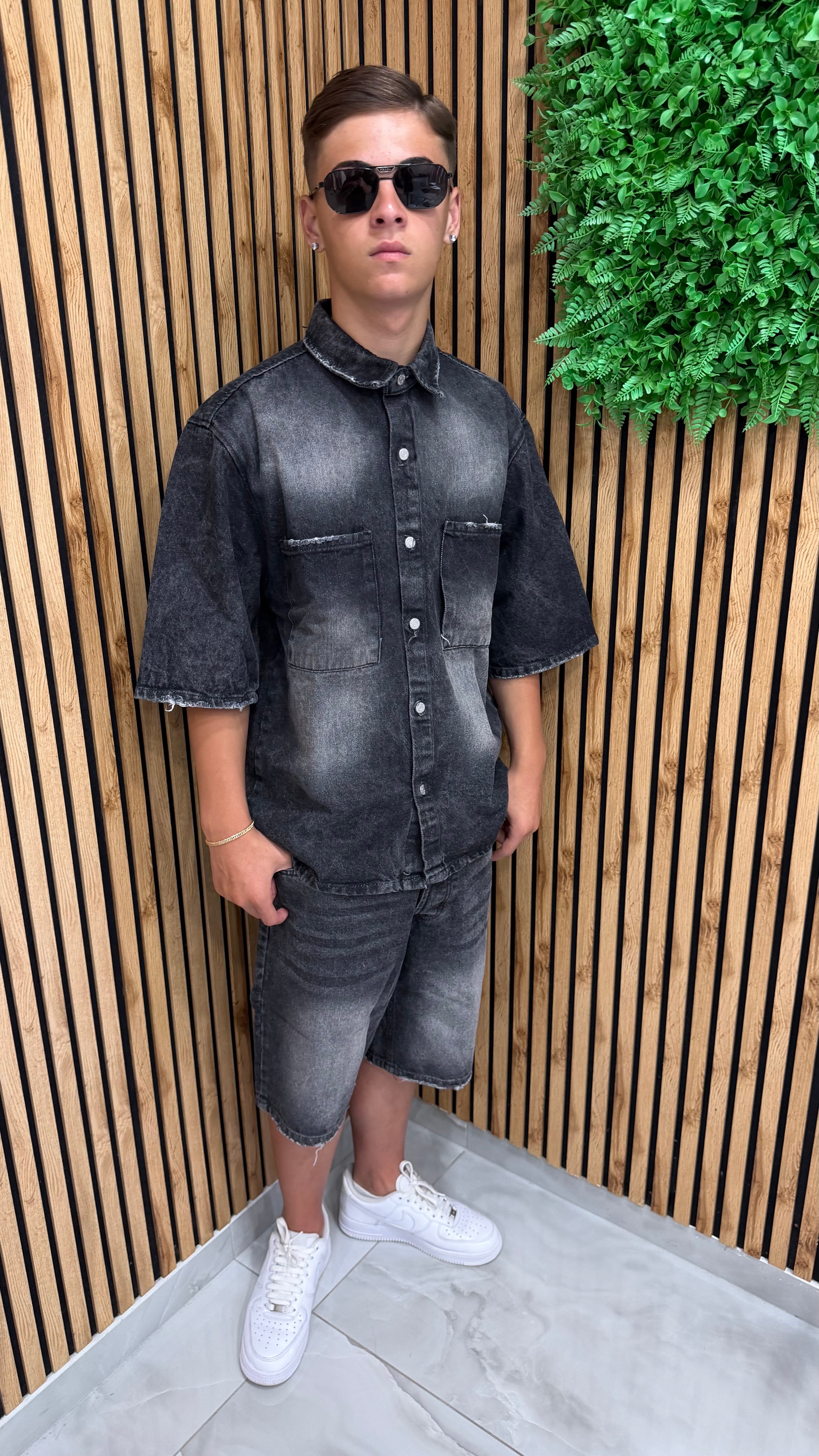 Coordinato Denim Black Sfranged
