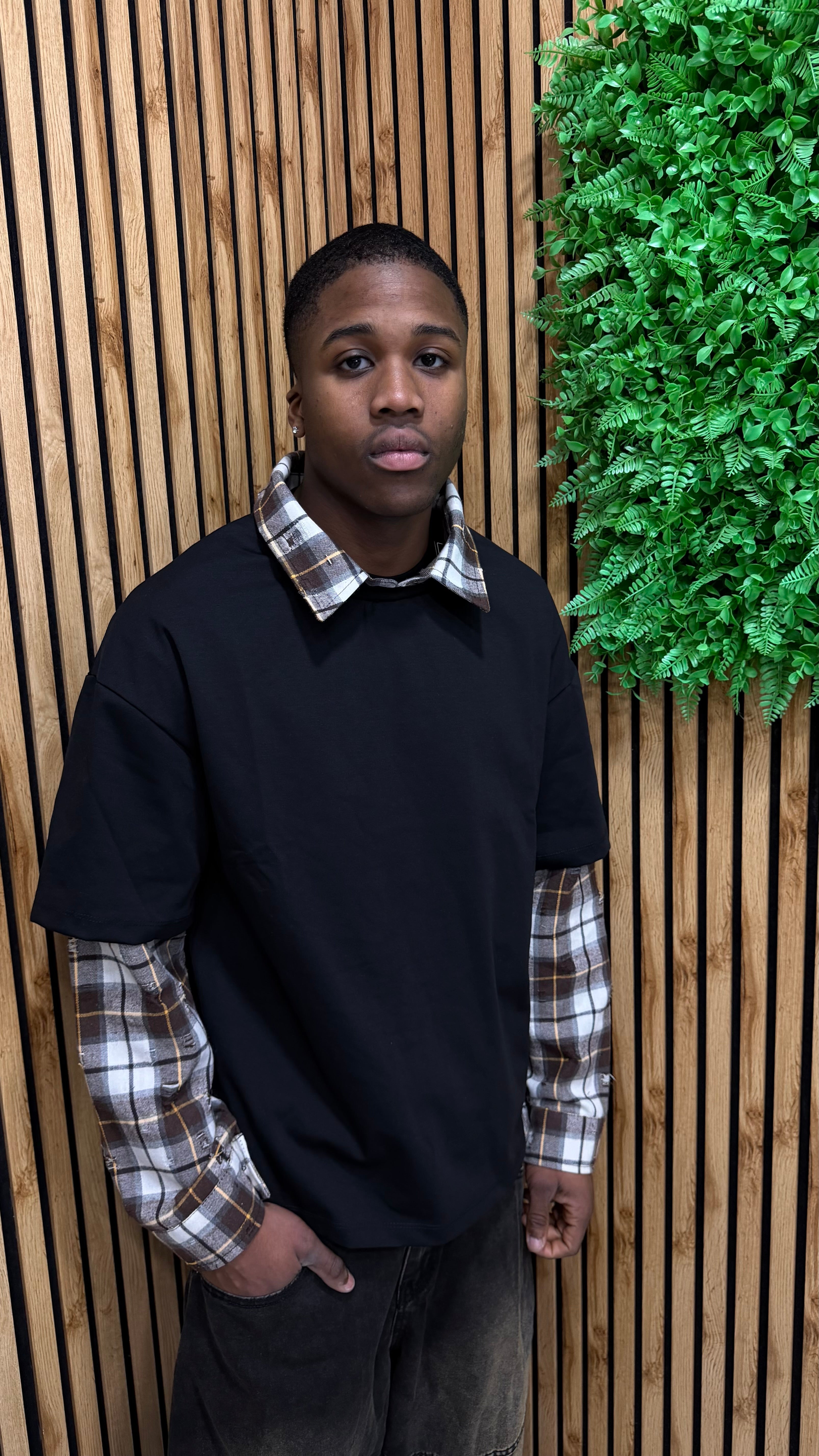 T-Shirt/Camicia a Quadri 2 Colori