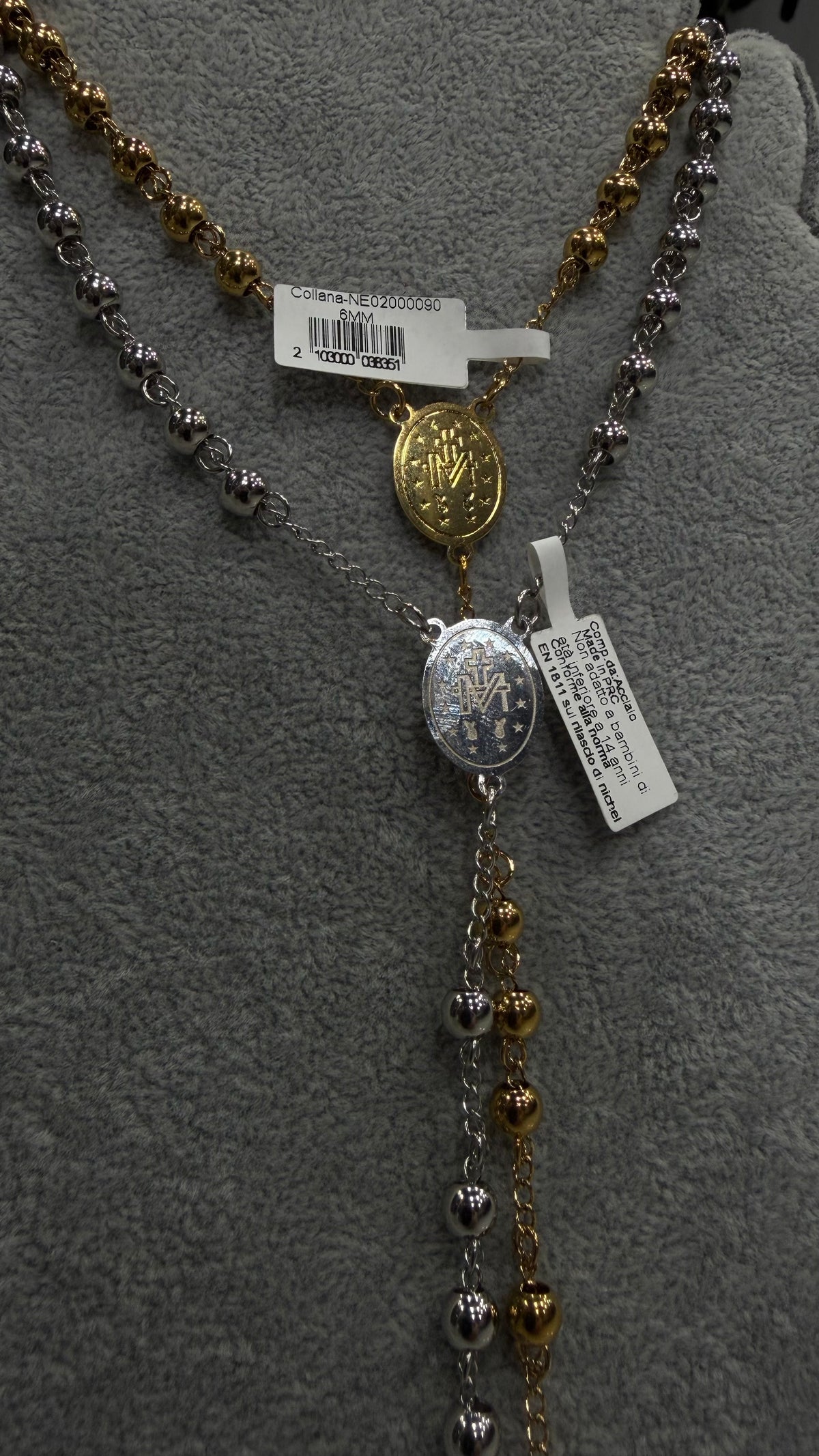 Collana Uomo Rosario “Divine Cross” 2 Materiali