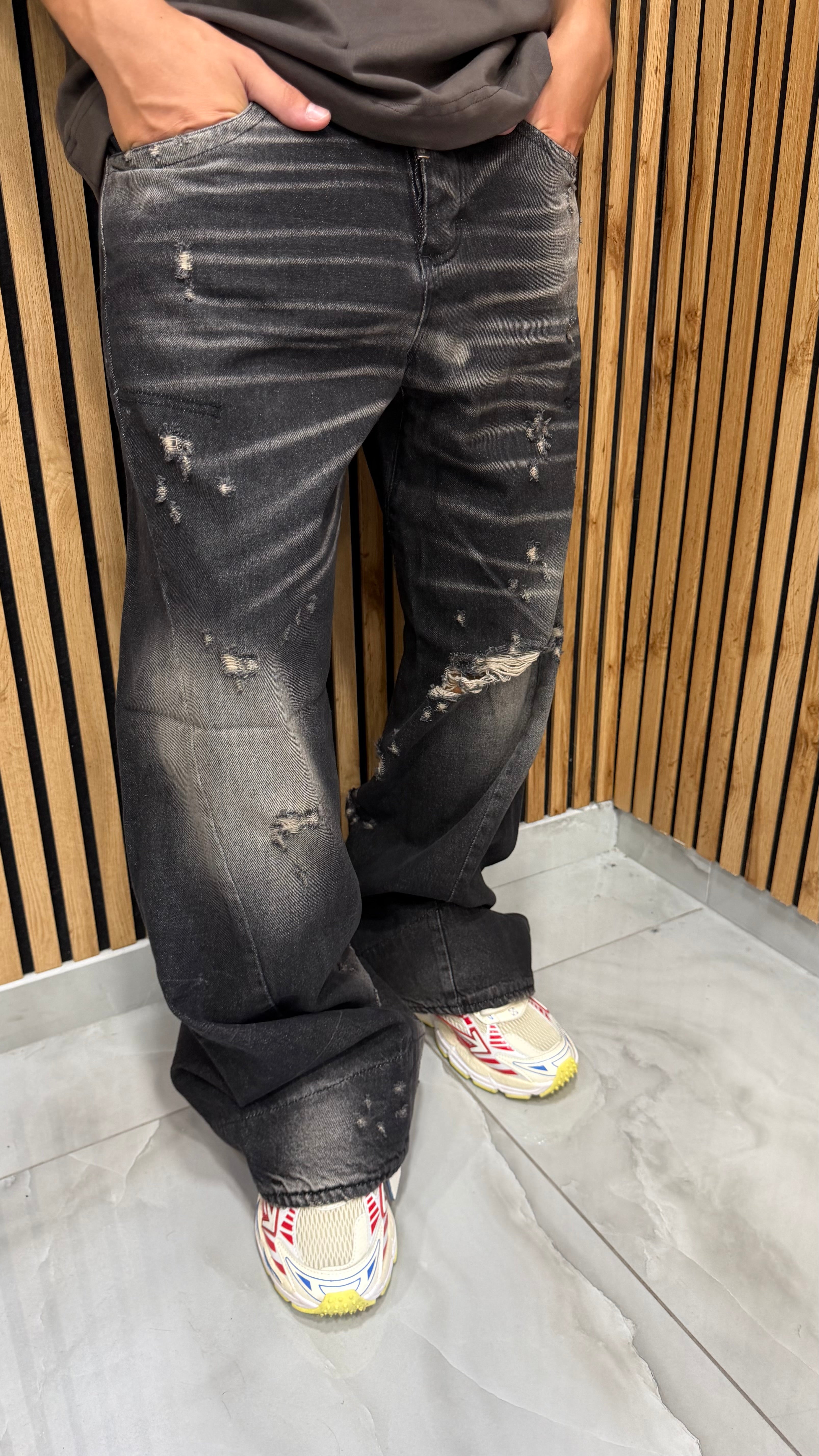 Jeans Baggy Uomo Twisted Fit 2 Colori Cianotic