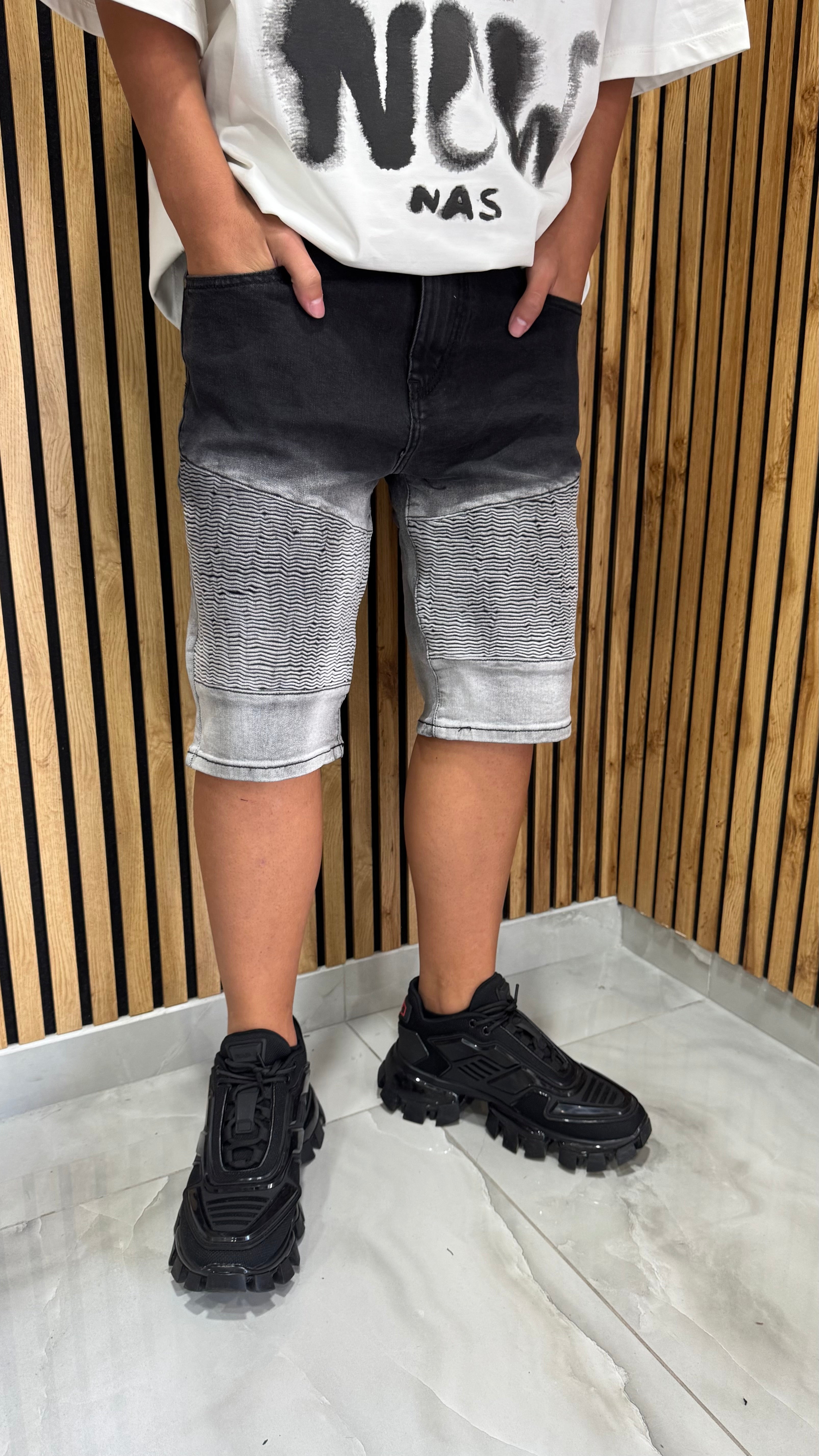 Jeans Biker Sfumed Degradè