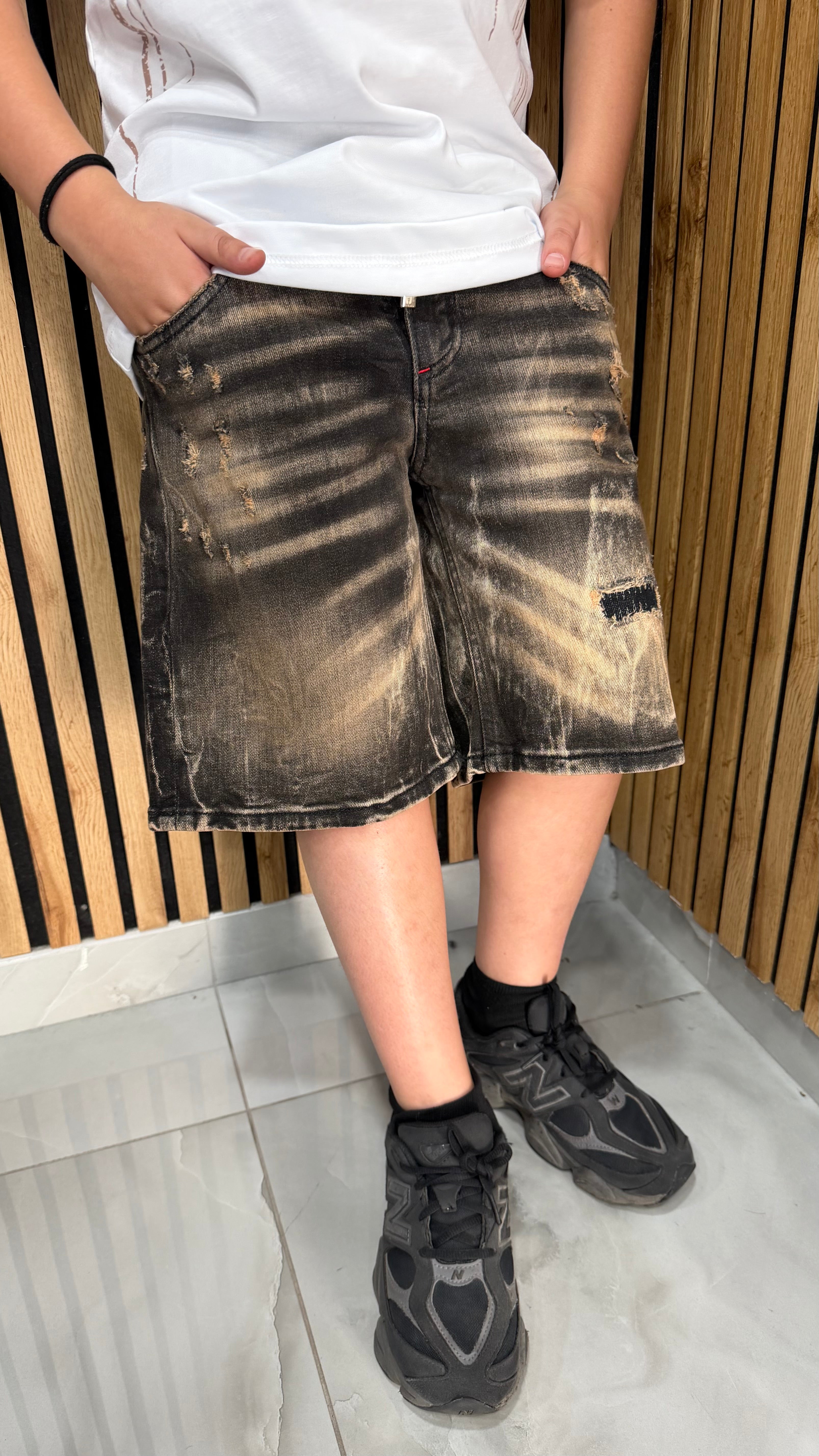 Jeans Shorts CB ED4 Black Junior Cianotic