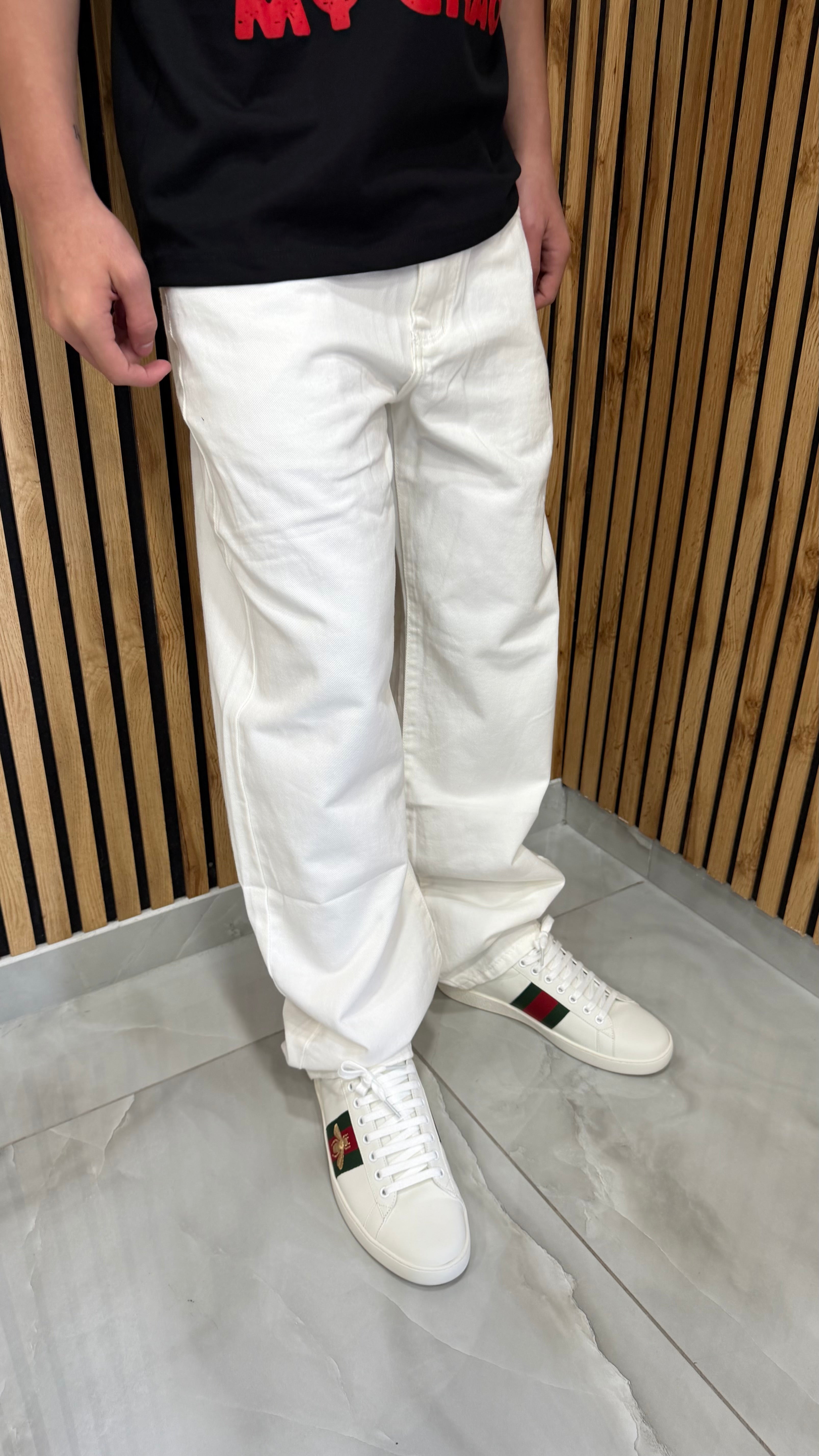 Jeans Baggy Ballon White