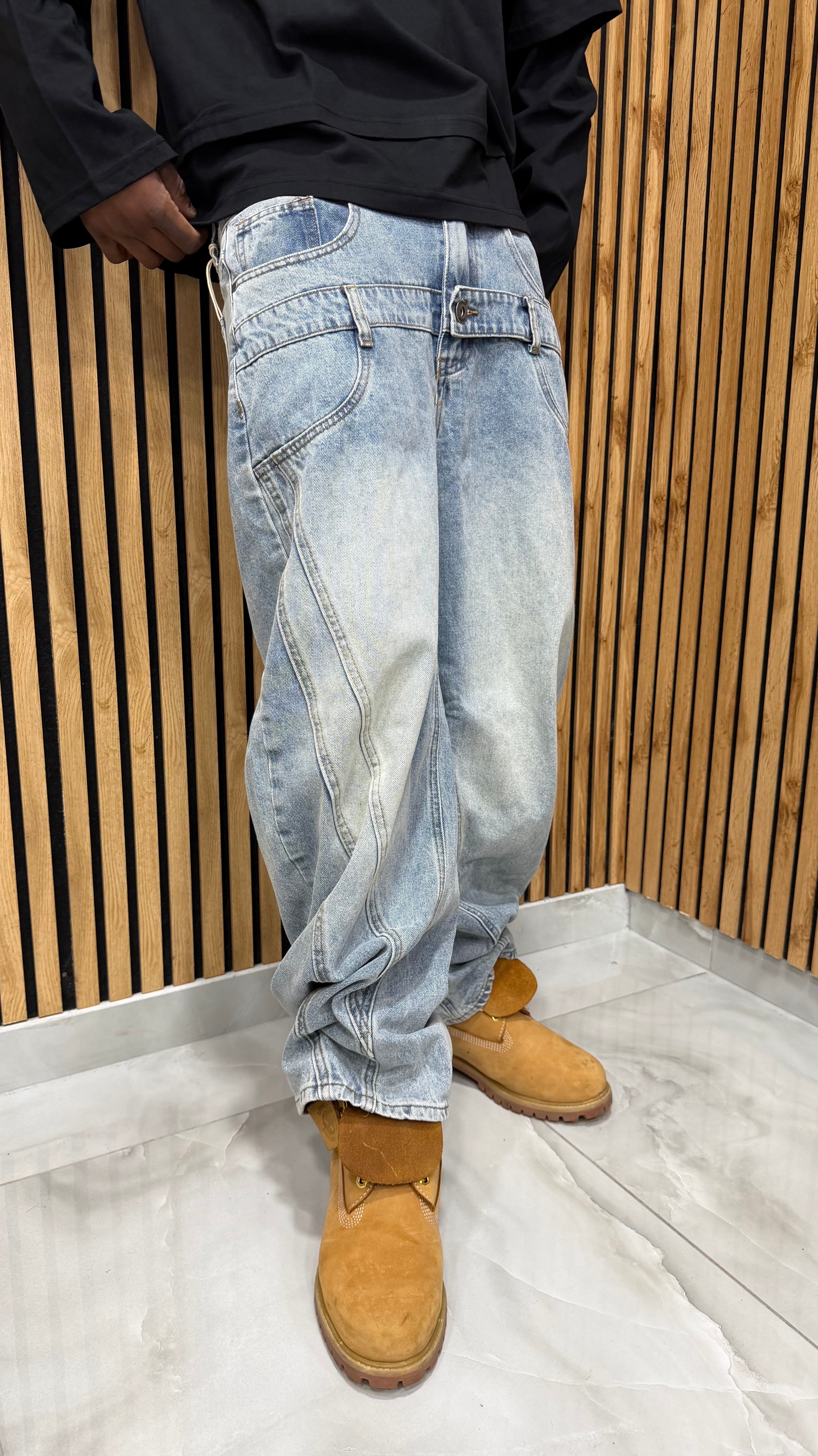 Jeans Baggy “Double Blu”Sabbiato