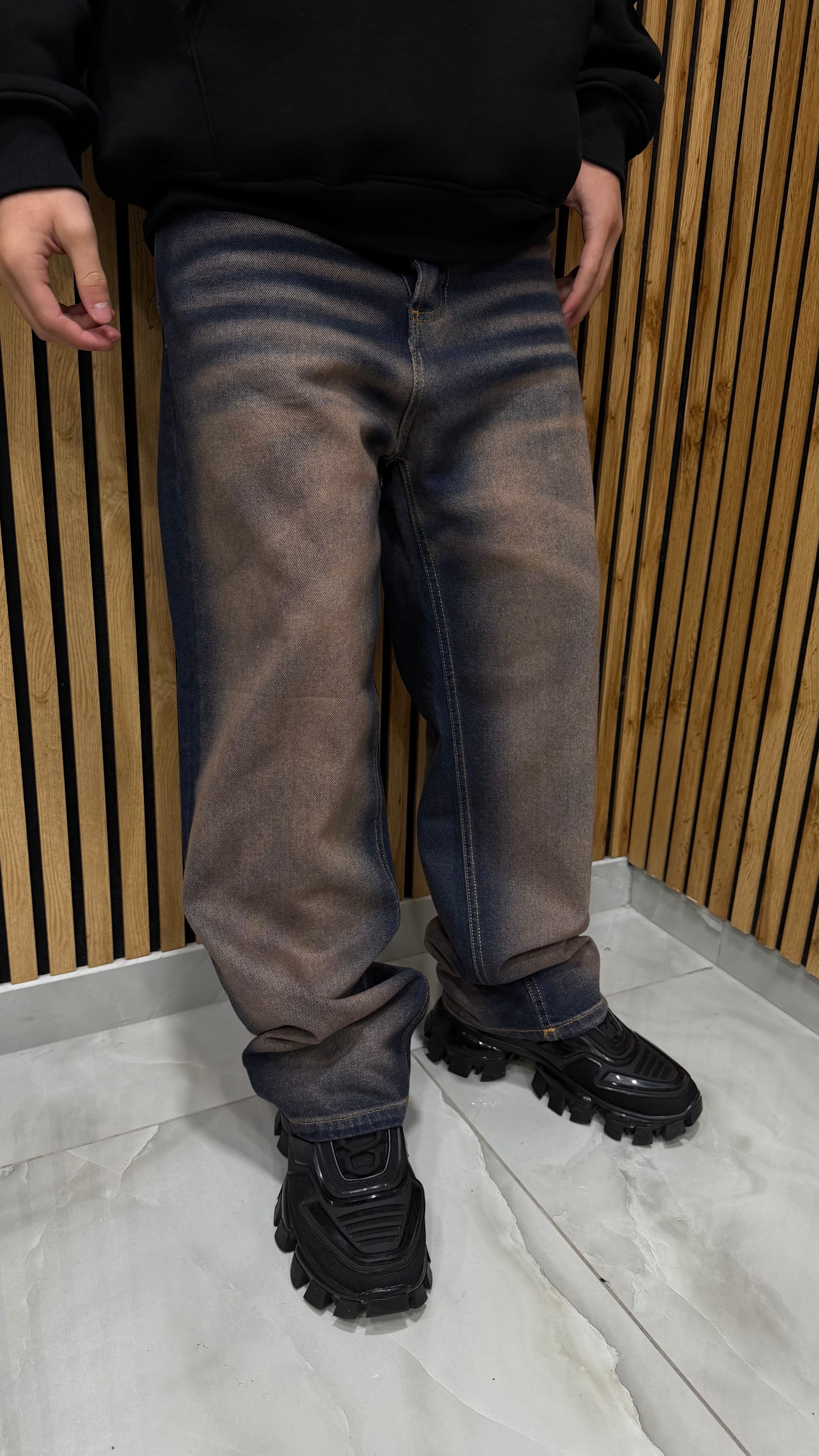 Jeans Super Baggy Sabbiato “Jungle”