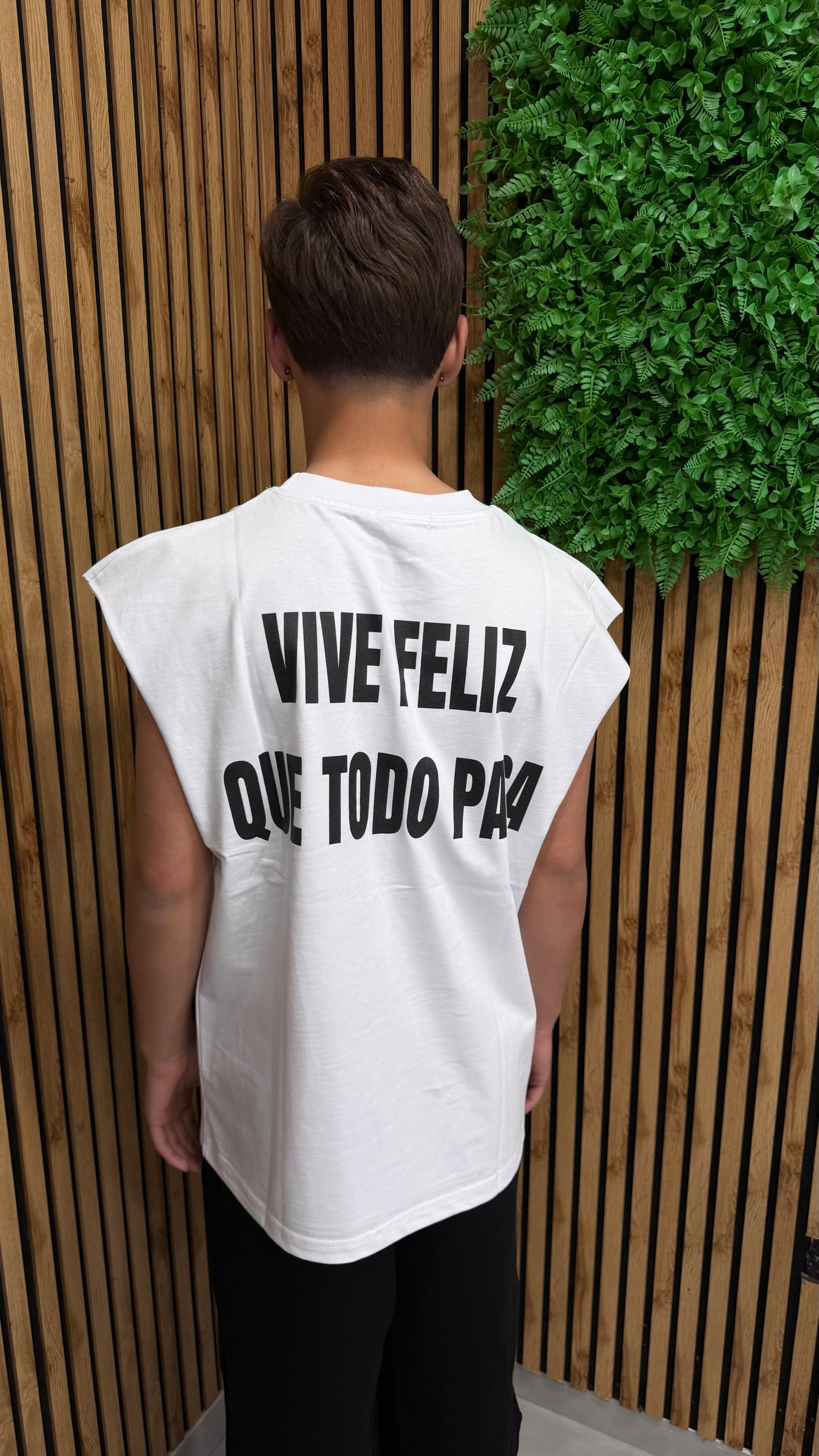T-Shirt Smanicato “Vive Felìz Que Todo Pasa” 2 Colori