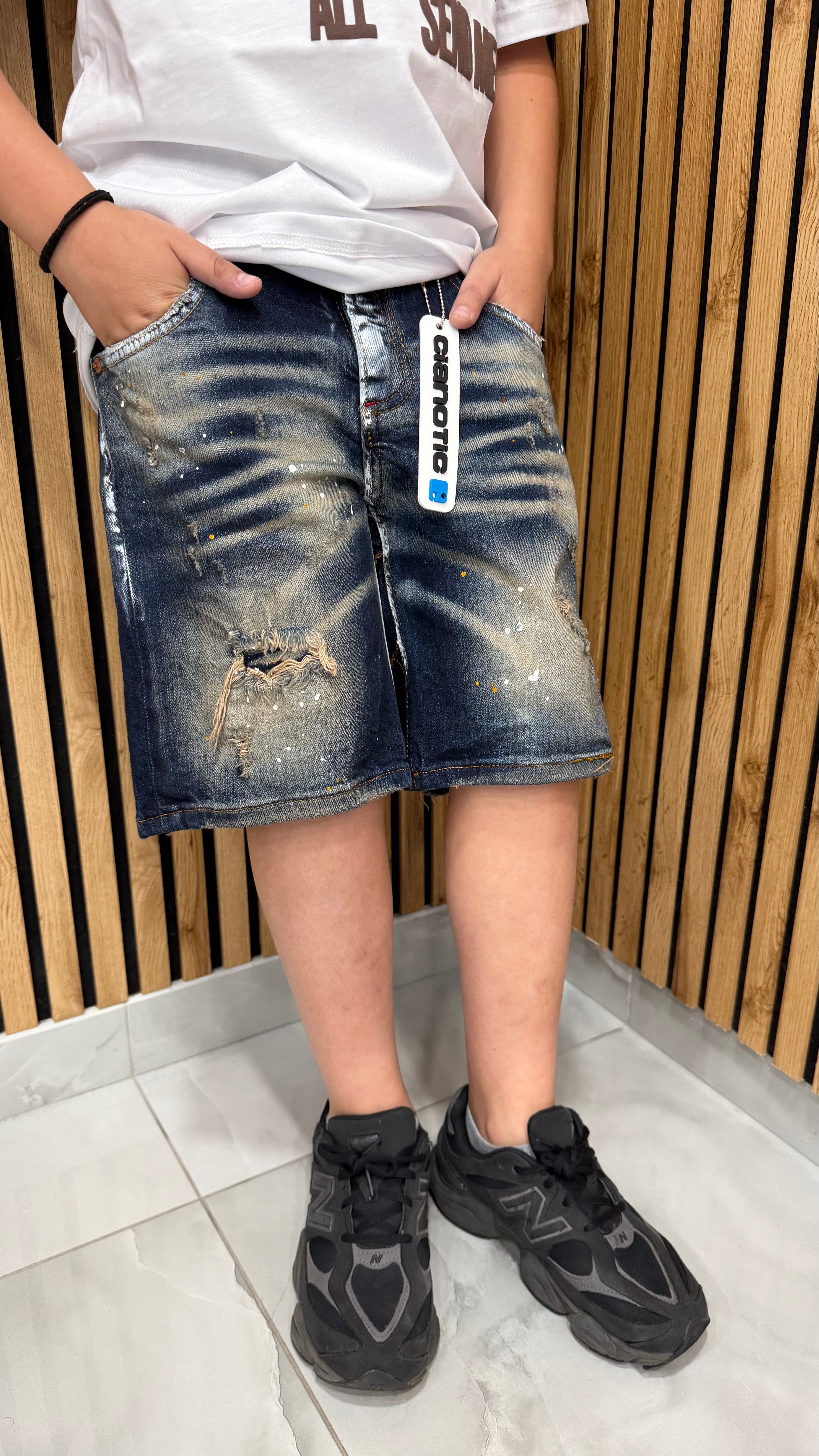 Jeans Shorts Cannes Blu Junior Cianotic