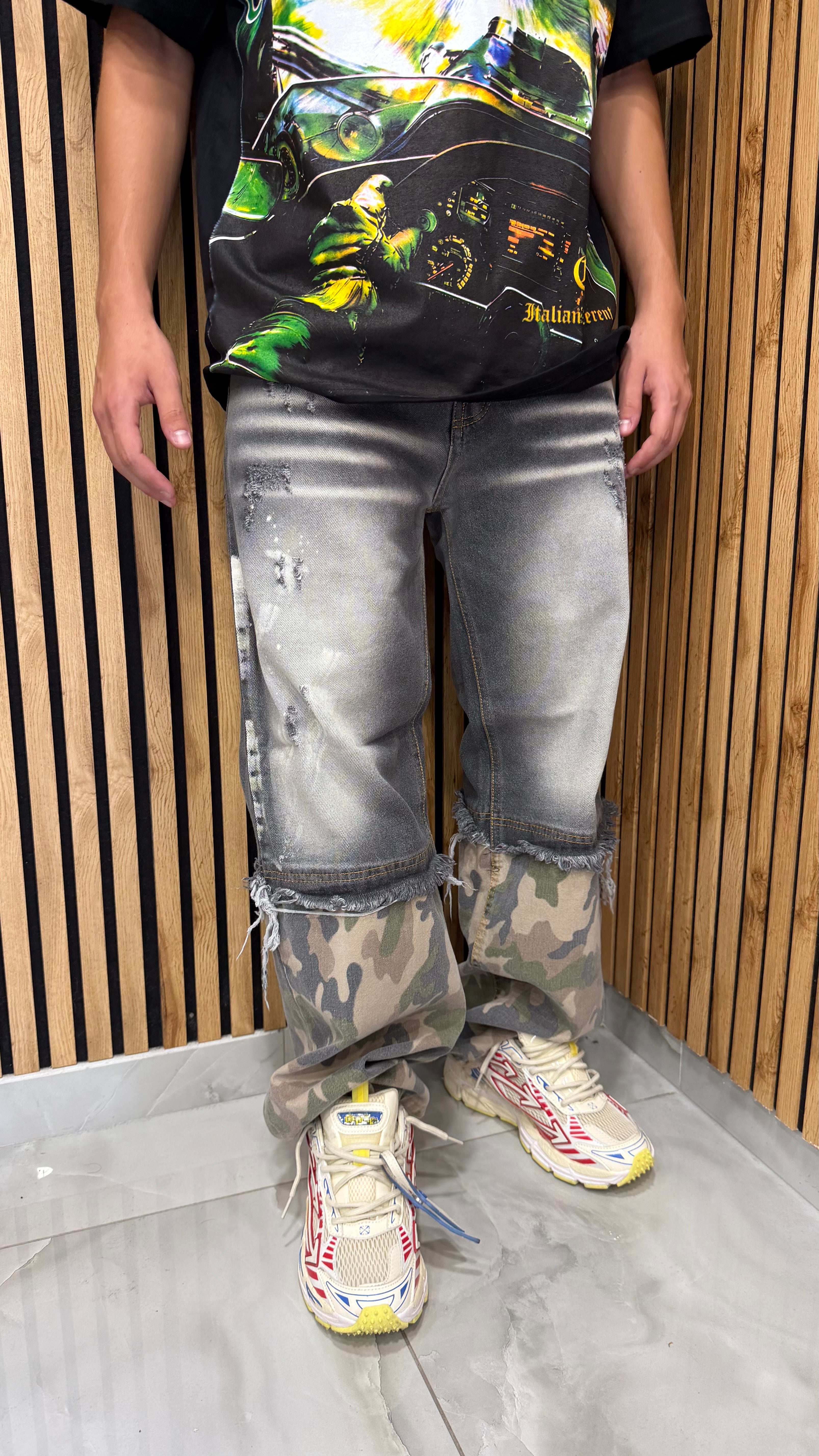 Jeans Uomo Sfranged Army