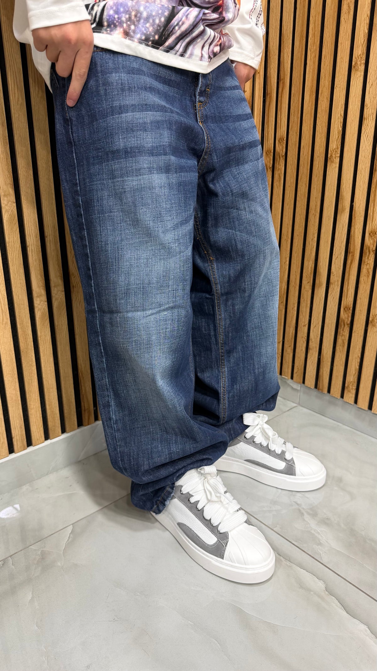 Jeans Uomo Superbaggy Indaco Cianotic