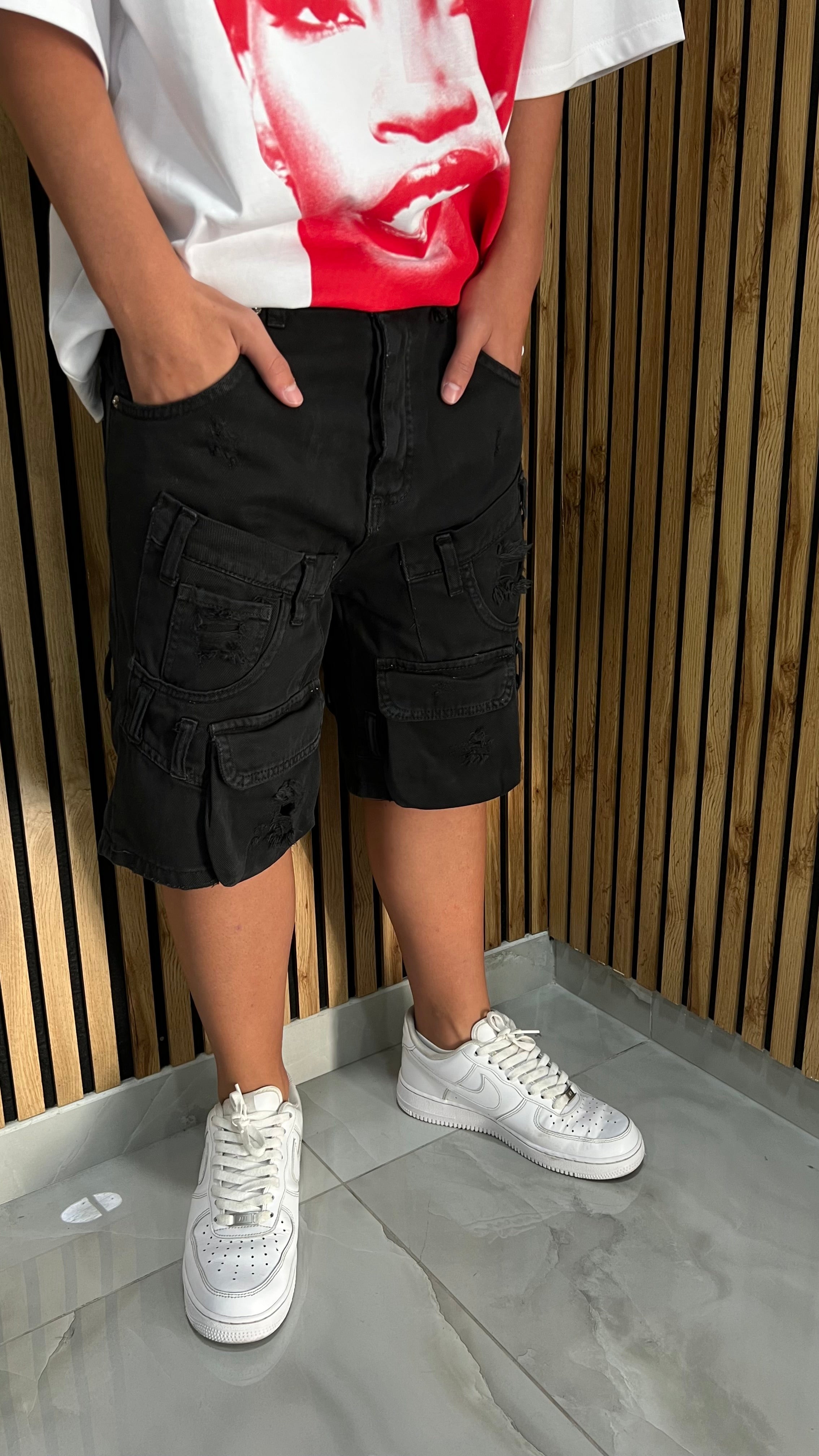 Jeans Cargo Multipocket Cianotic