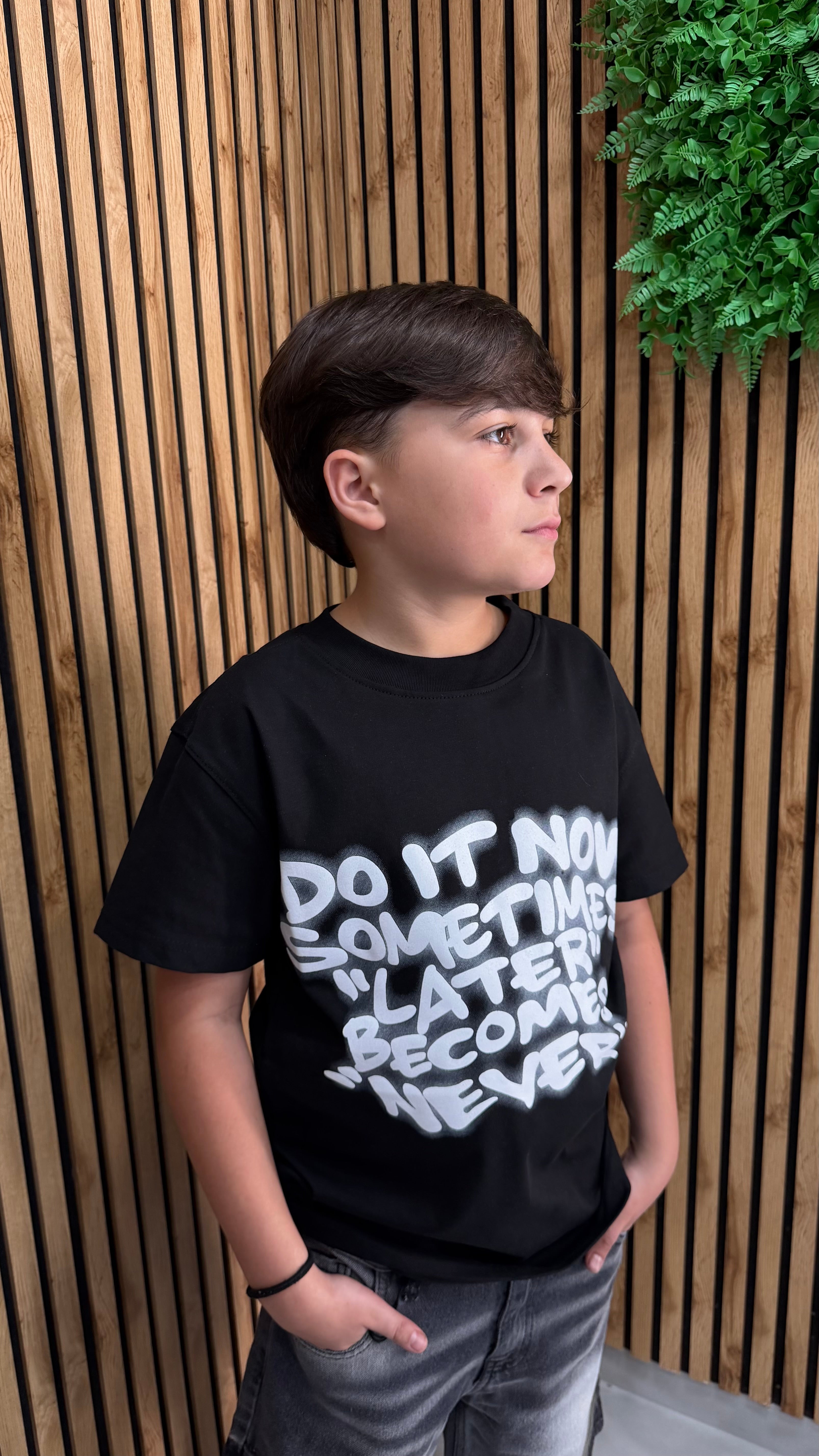 T-shirt “Later” 2 Colori Junior