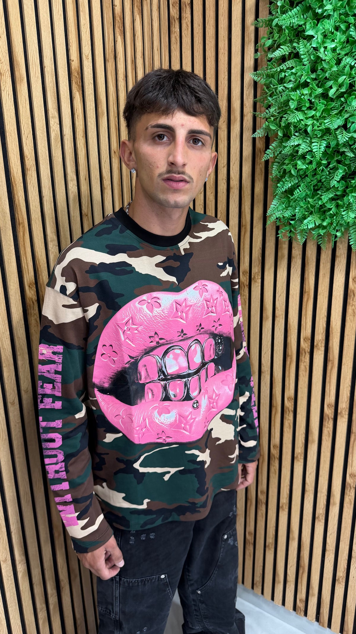 Long Sleeve Uomo “Pink Mouth Mimetic” TPWR