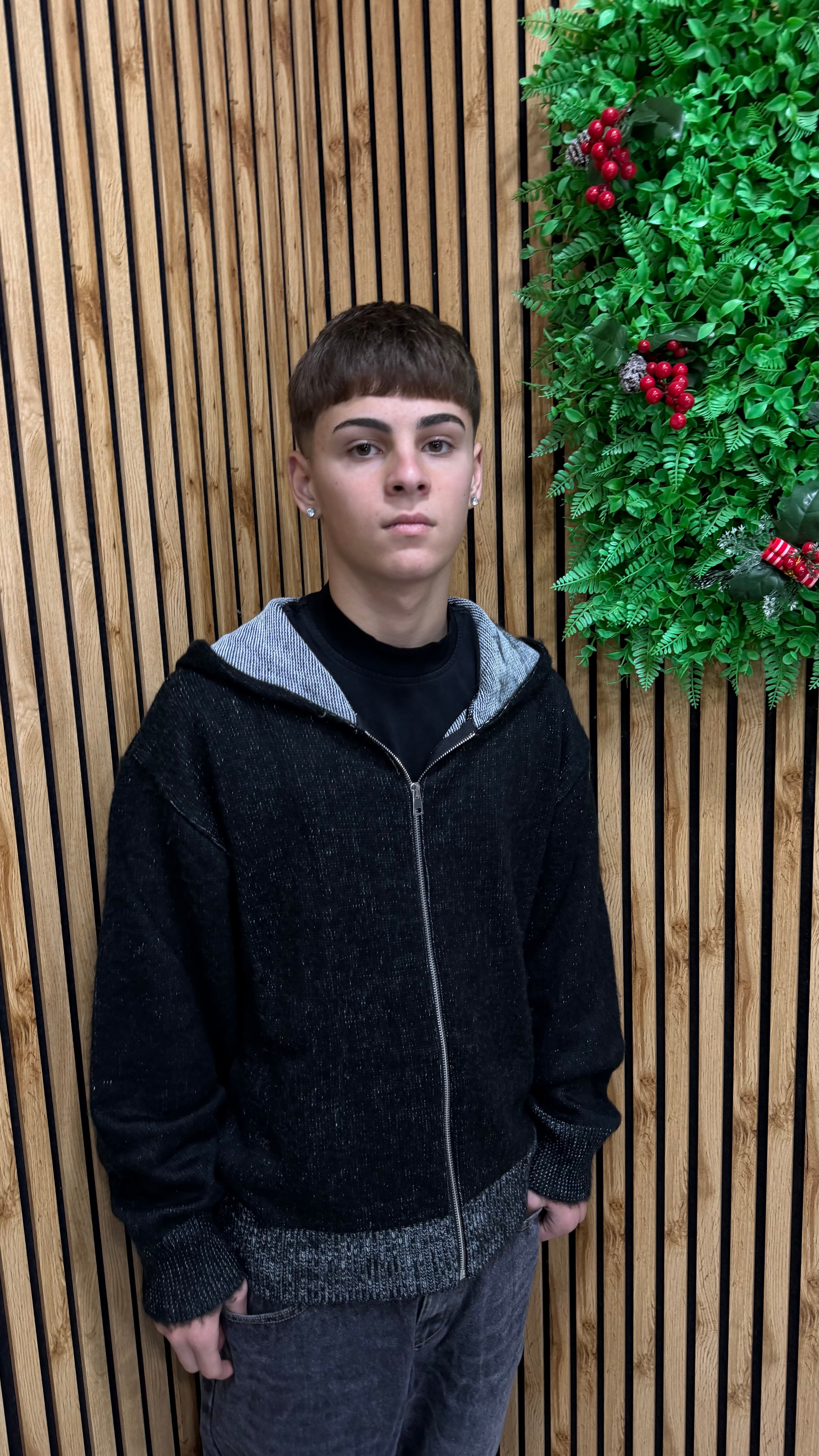 Cardigan “Stellar Zip” Con Cappuccio