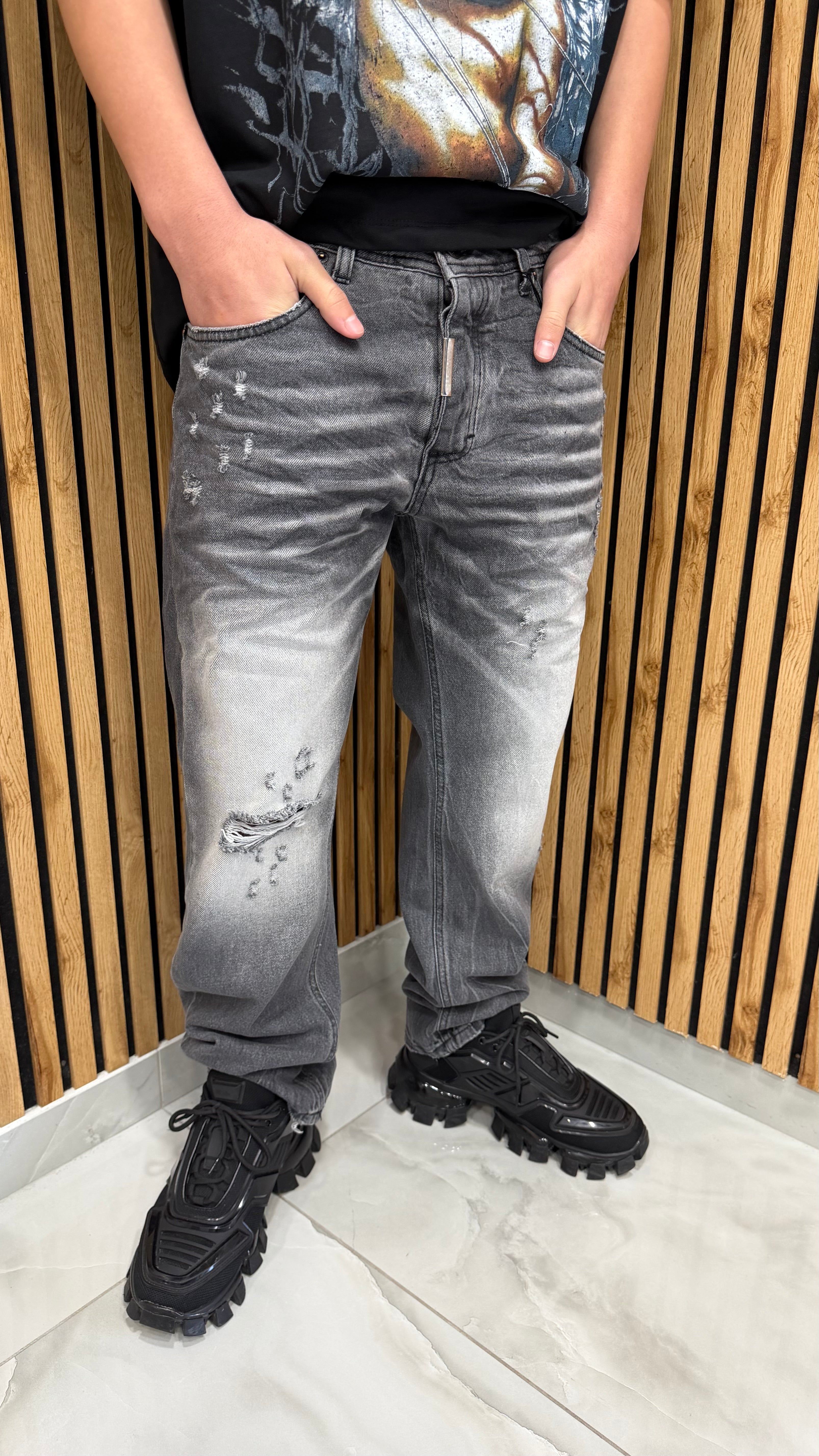 Jeans Straight Fit Urban Fade 2 Black Cianotic