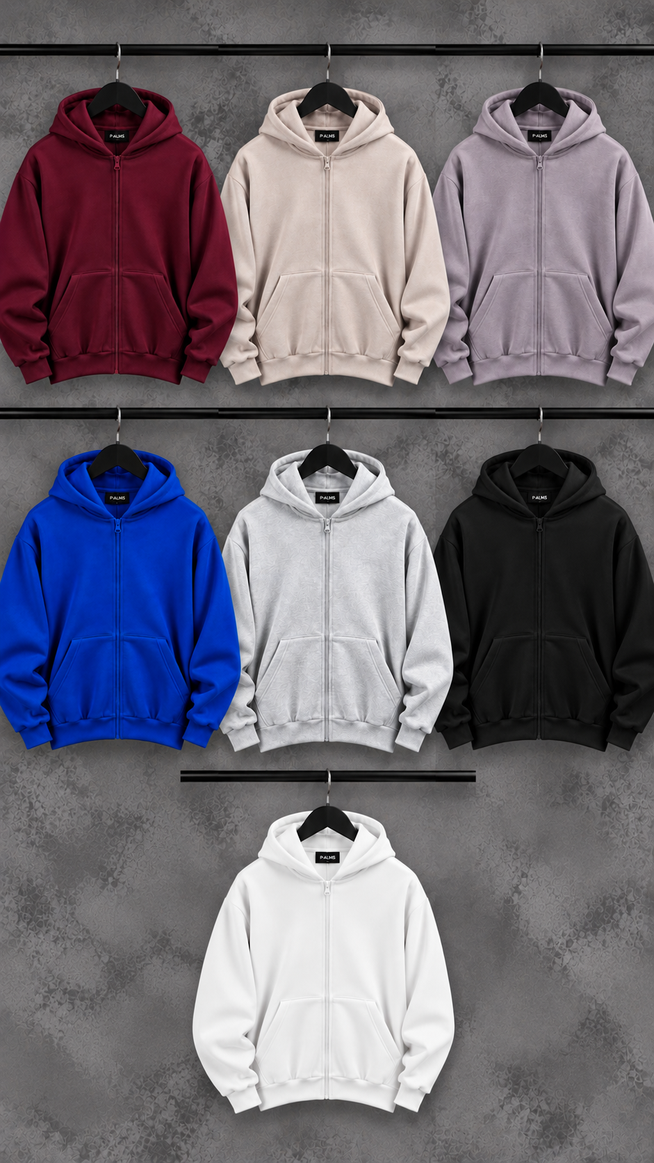 Felpa Uomo “Essential Zip Hoodie” 7 Colori