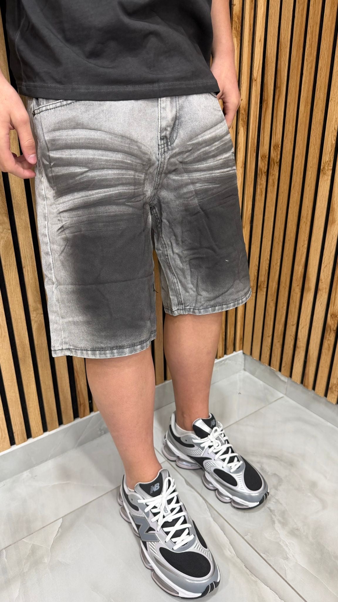 Jeans Shorts “Grey sfumed”