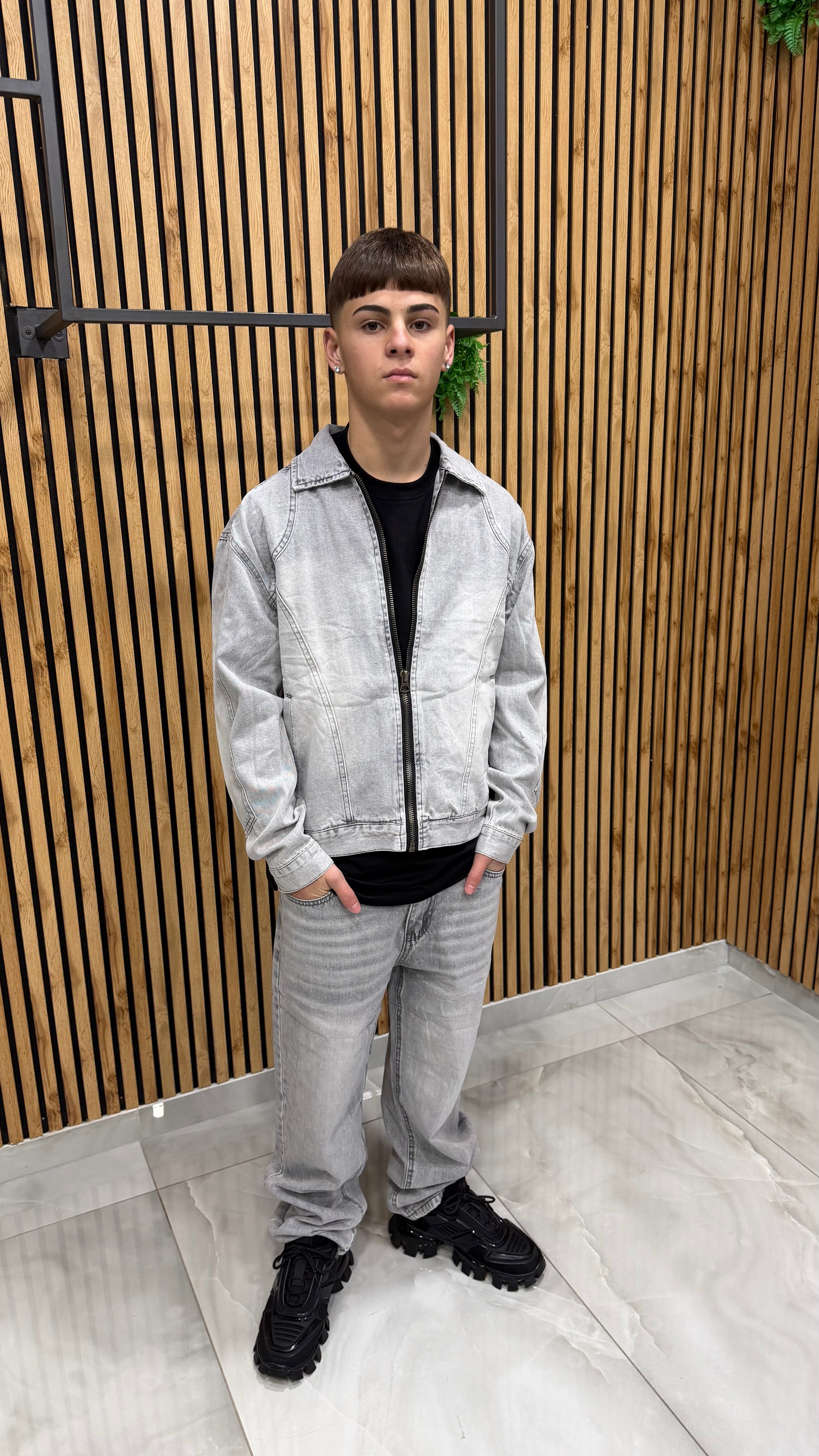 Coordset Jeans “Light Grey”