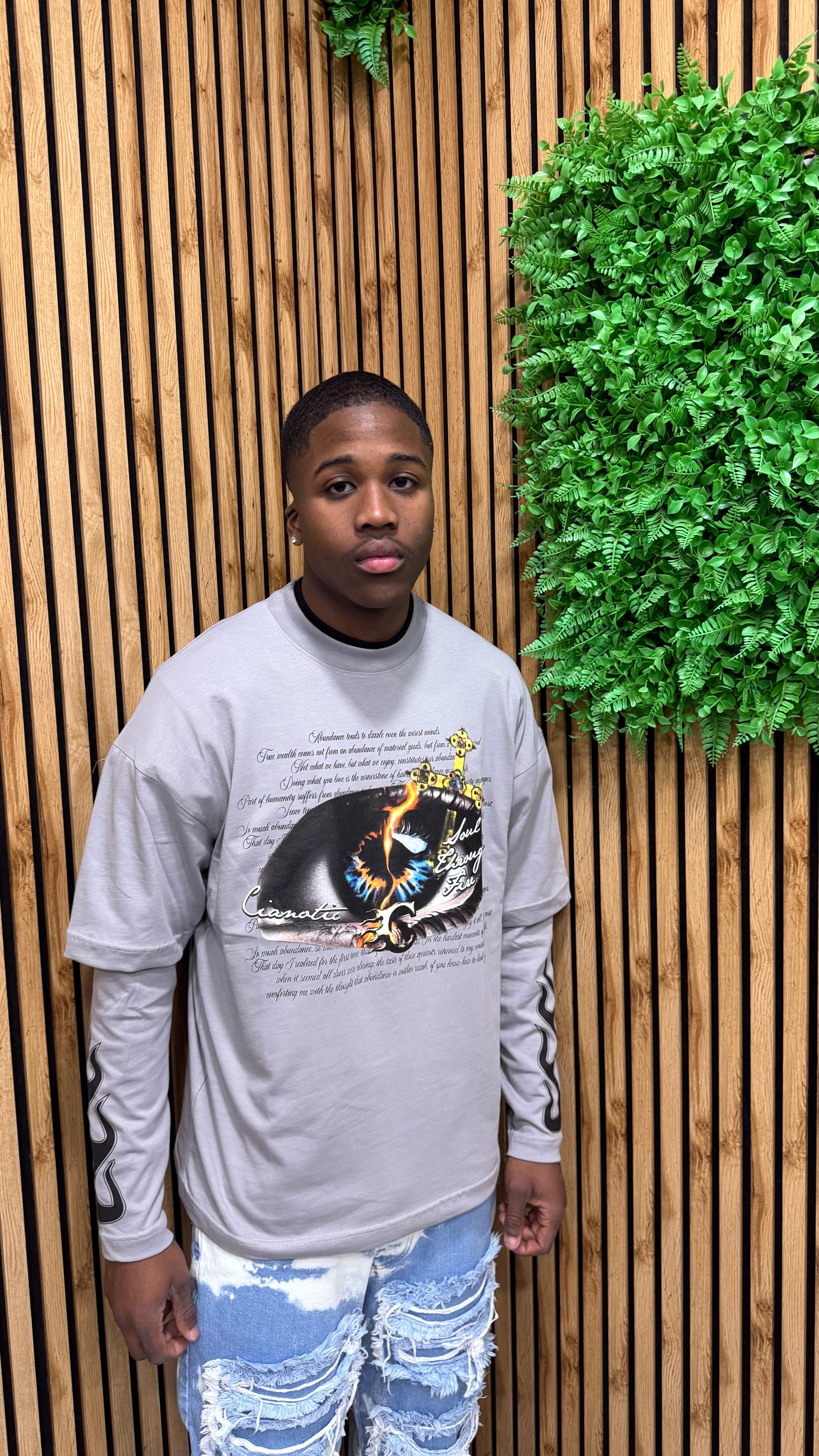 T-Shirt Long Sleeve Eyes Cianotic