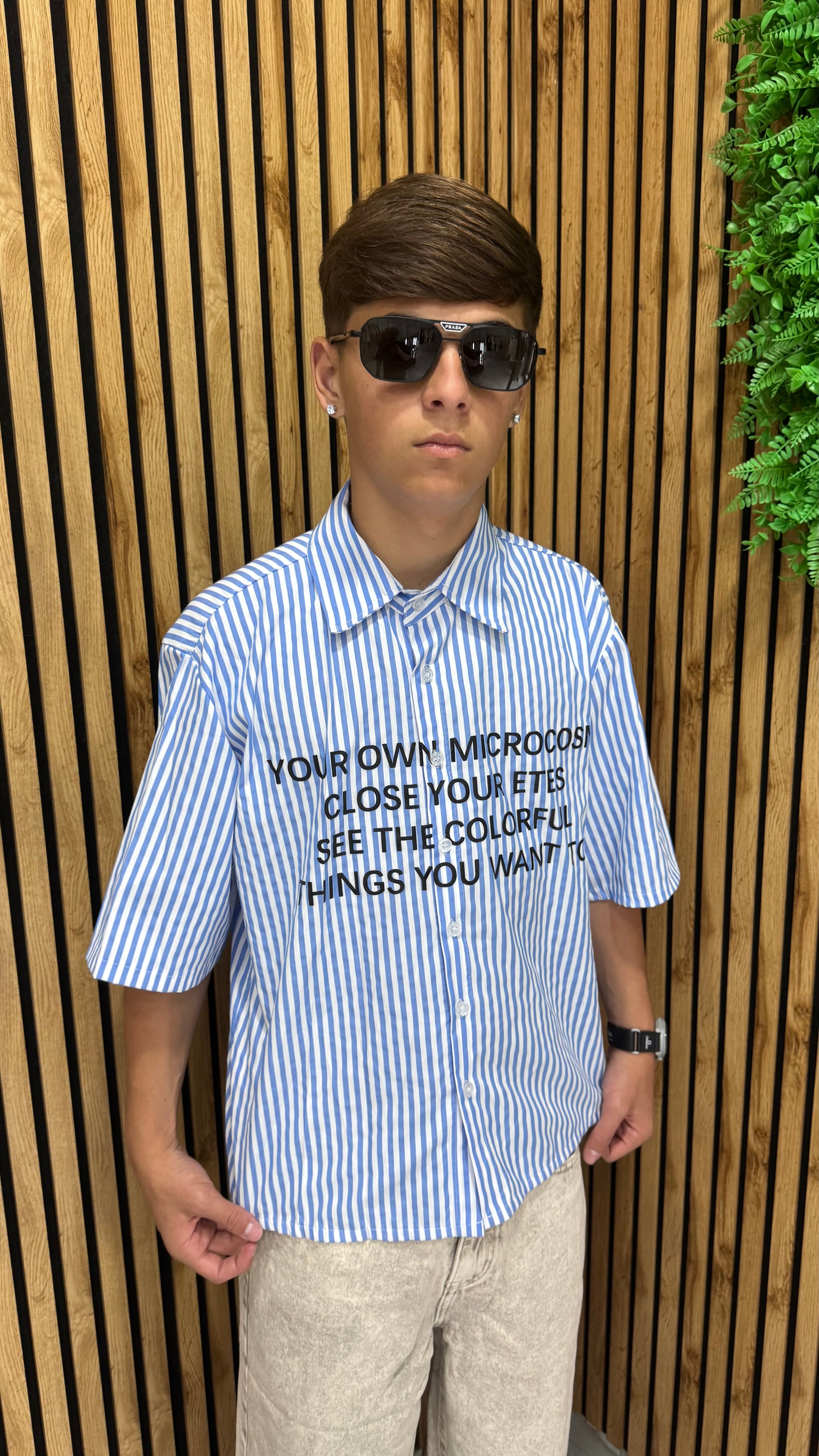 Camicia Millerighe "Scripture"