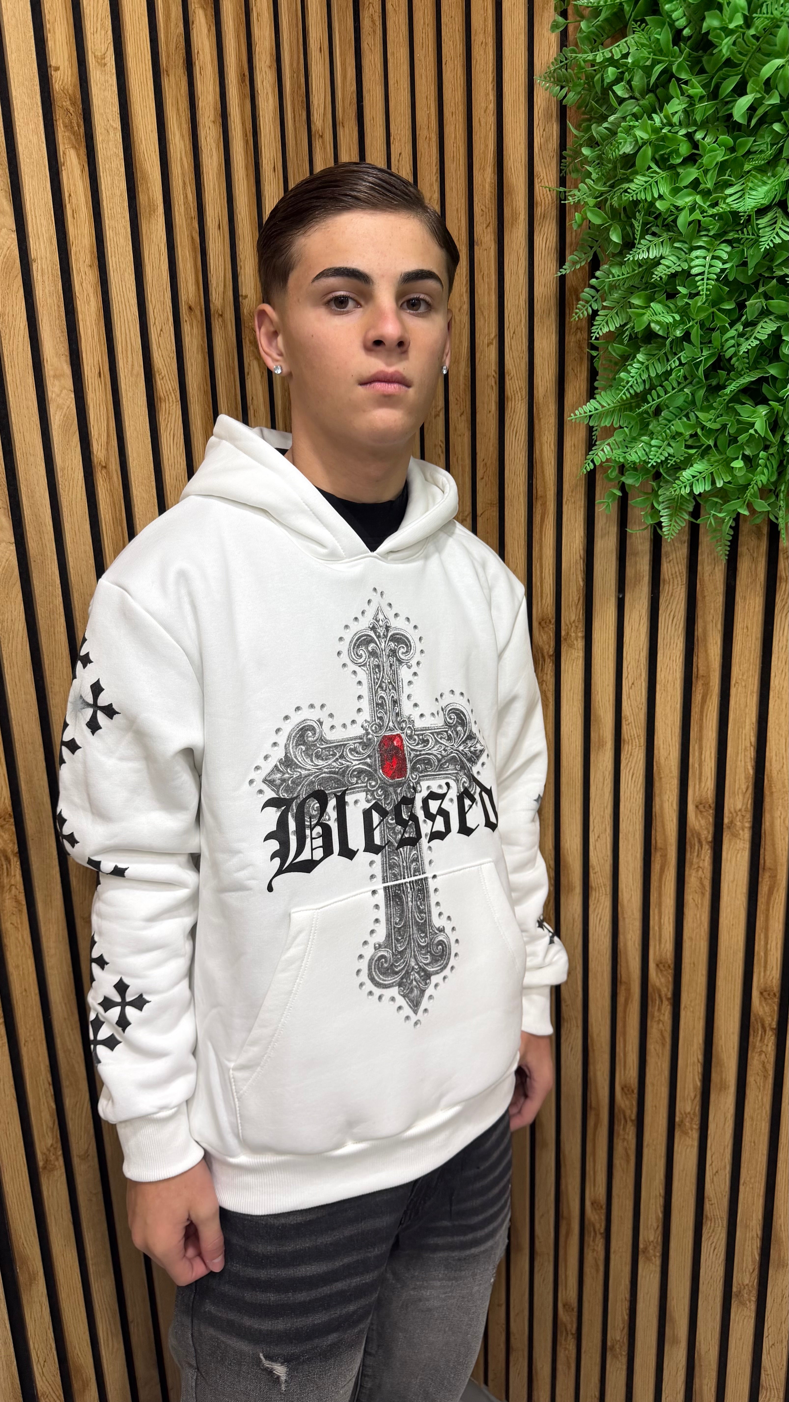 Felpa “Chrome Blessed” Cappuccio