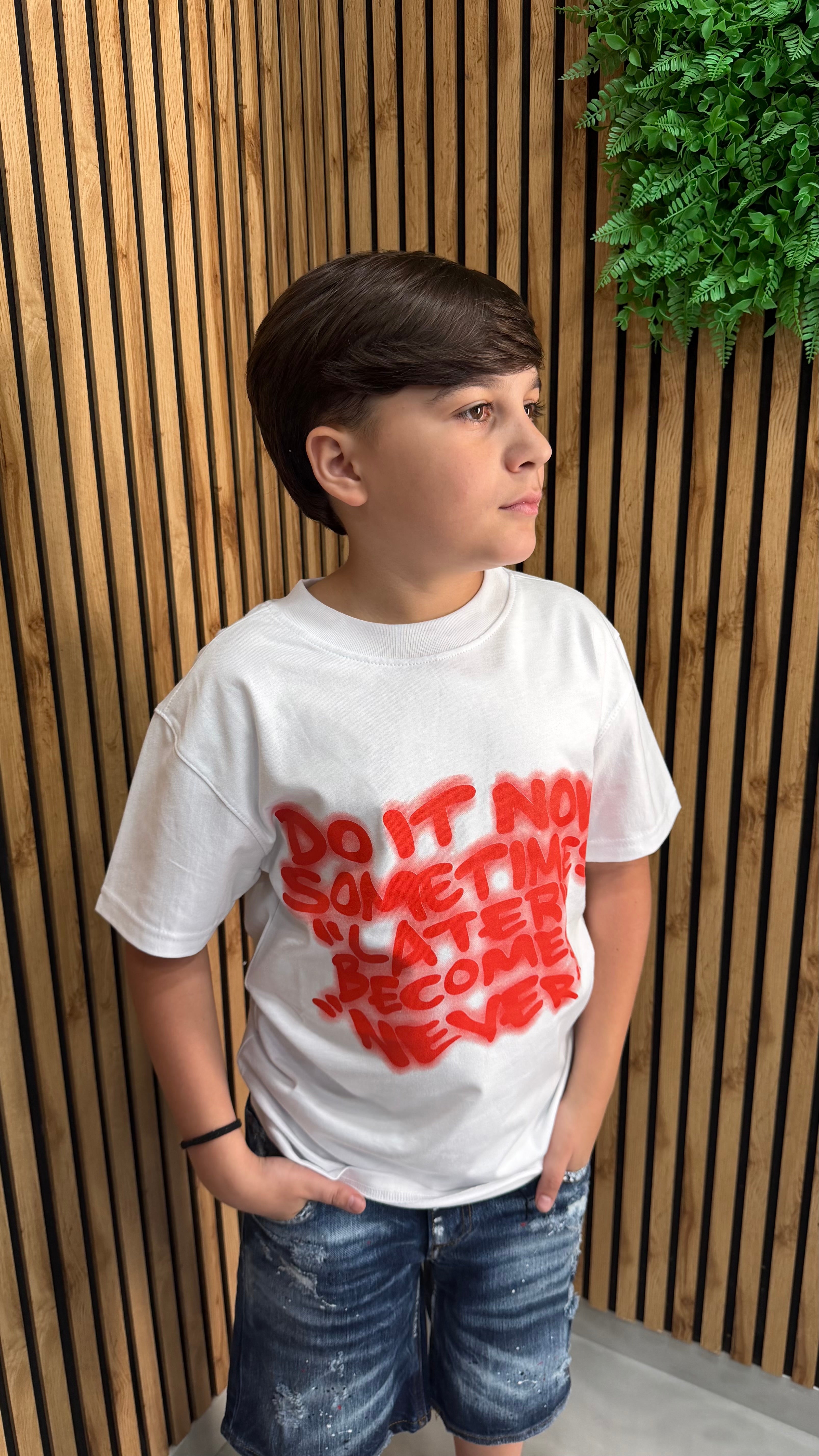 T-shirt “Later” 2 Colori Junior