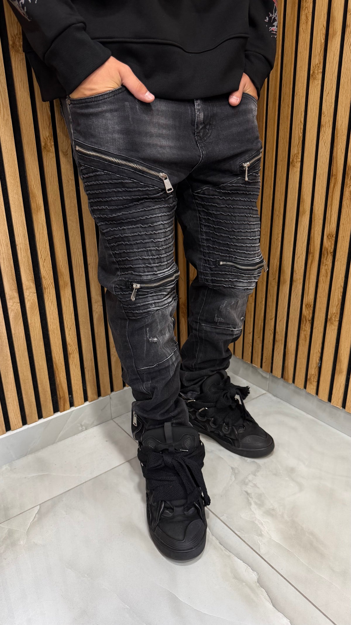 Jeans Uomo Shadow Biker Black