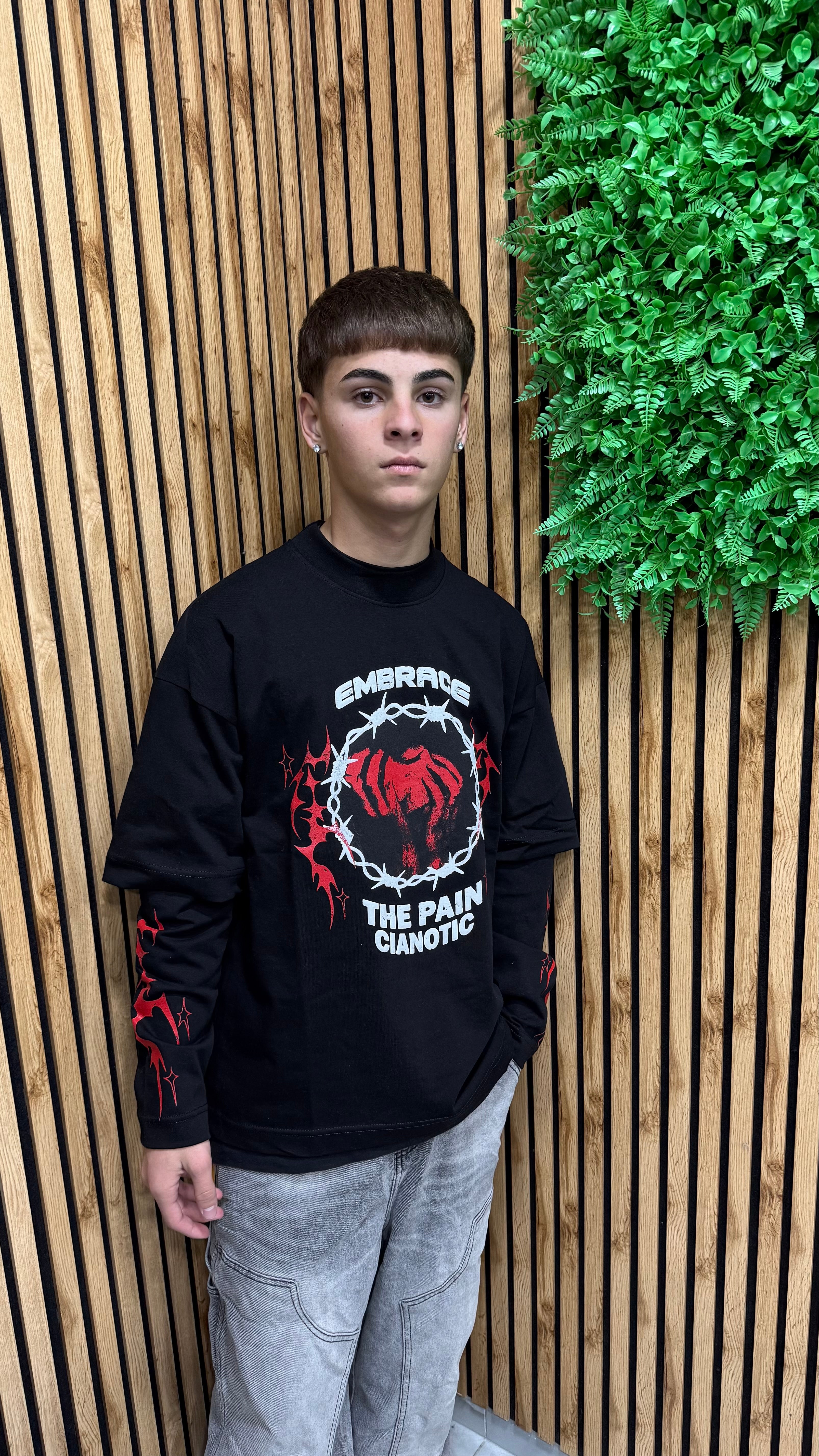 T-Shirt Long Sleeve “Embrace” Cianotic