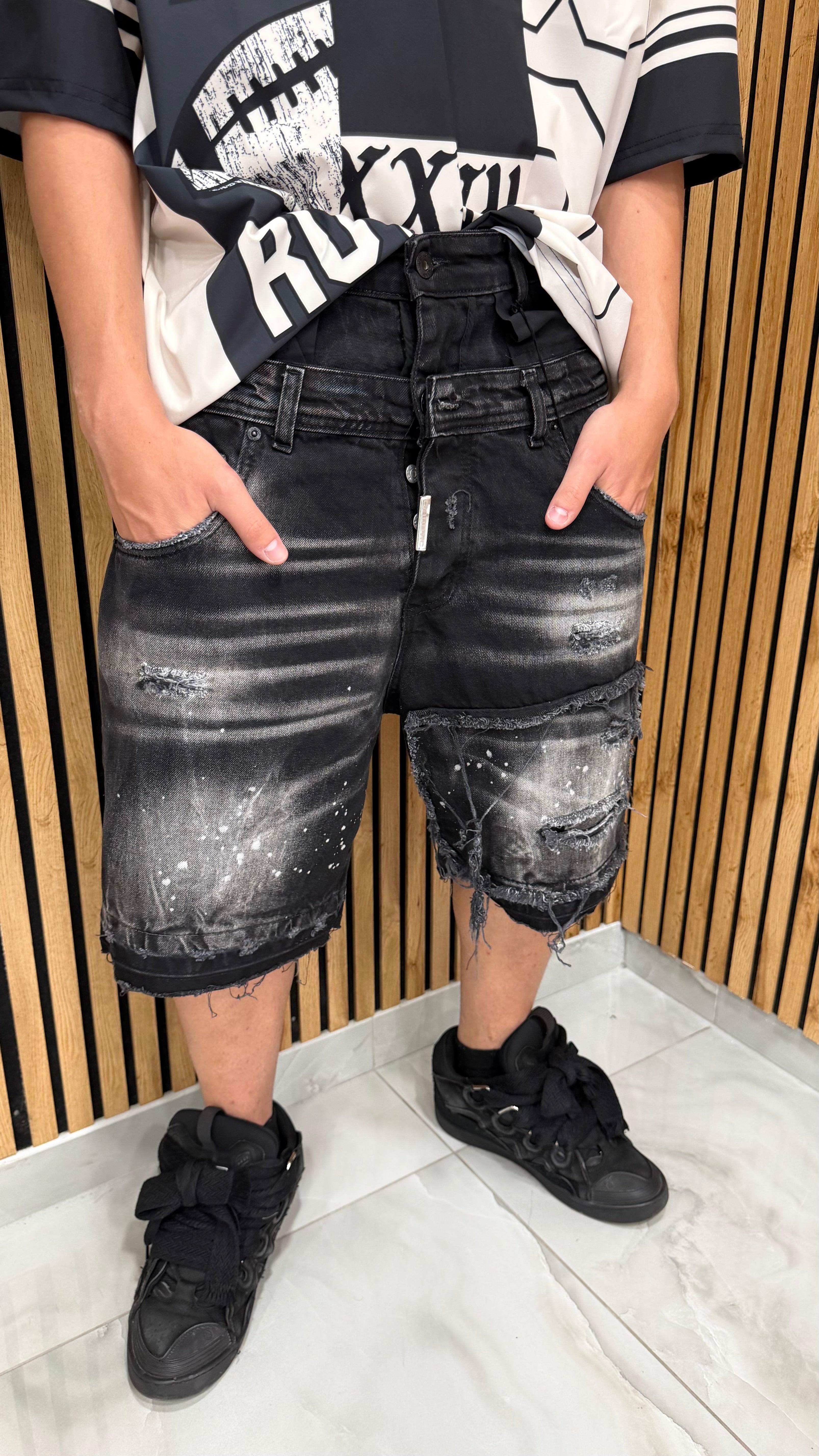 Jeans Shorts 389 Black Cianotic