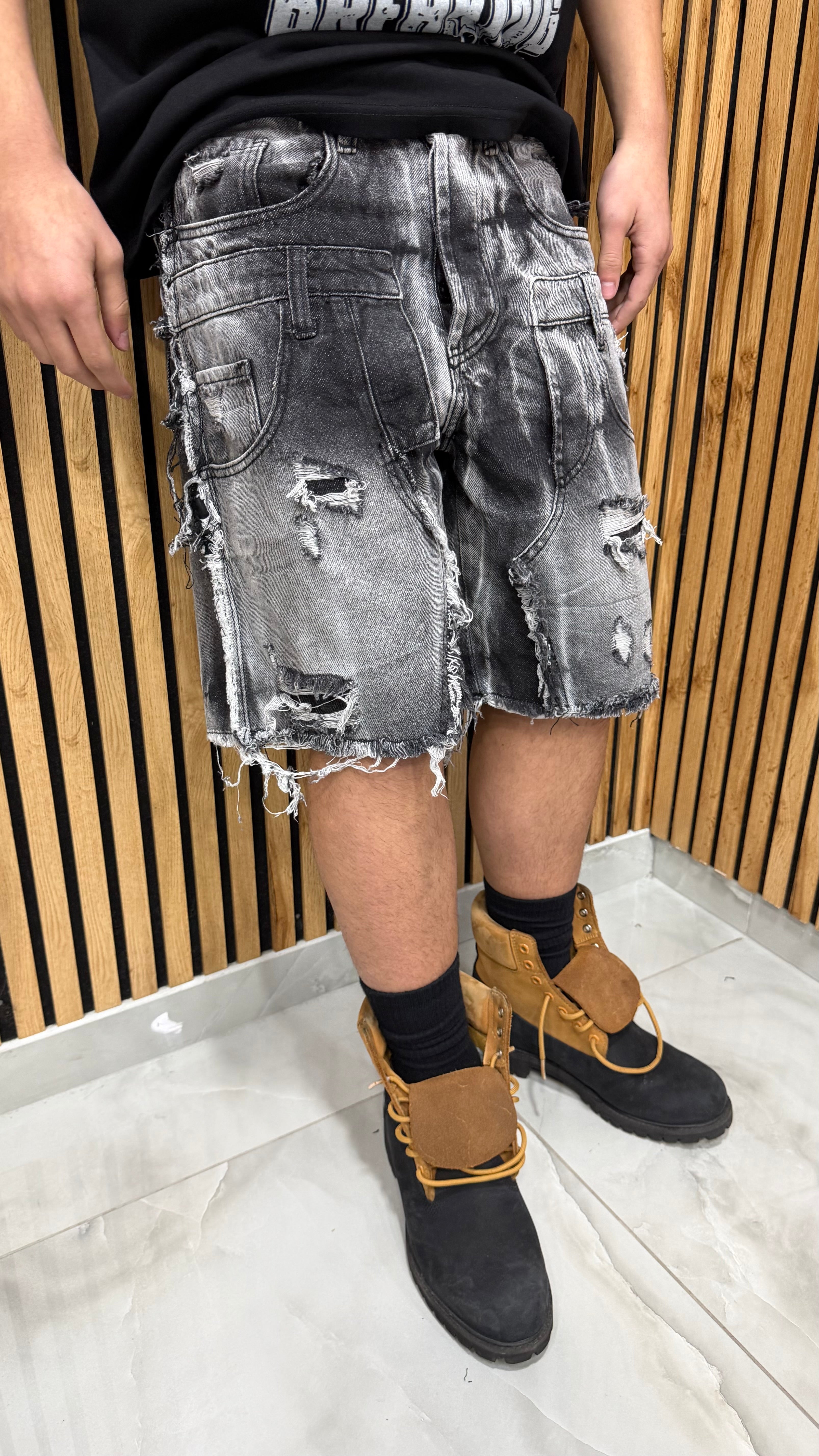 Jeans Short “Sfranged Black”