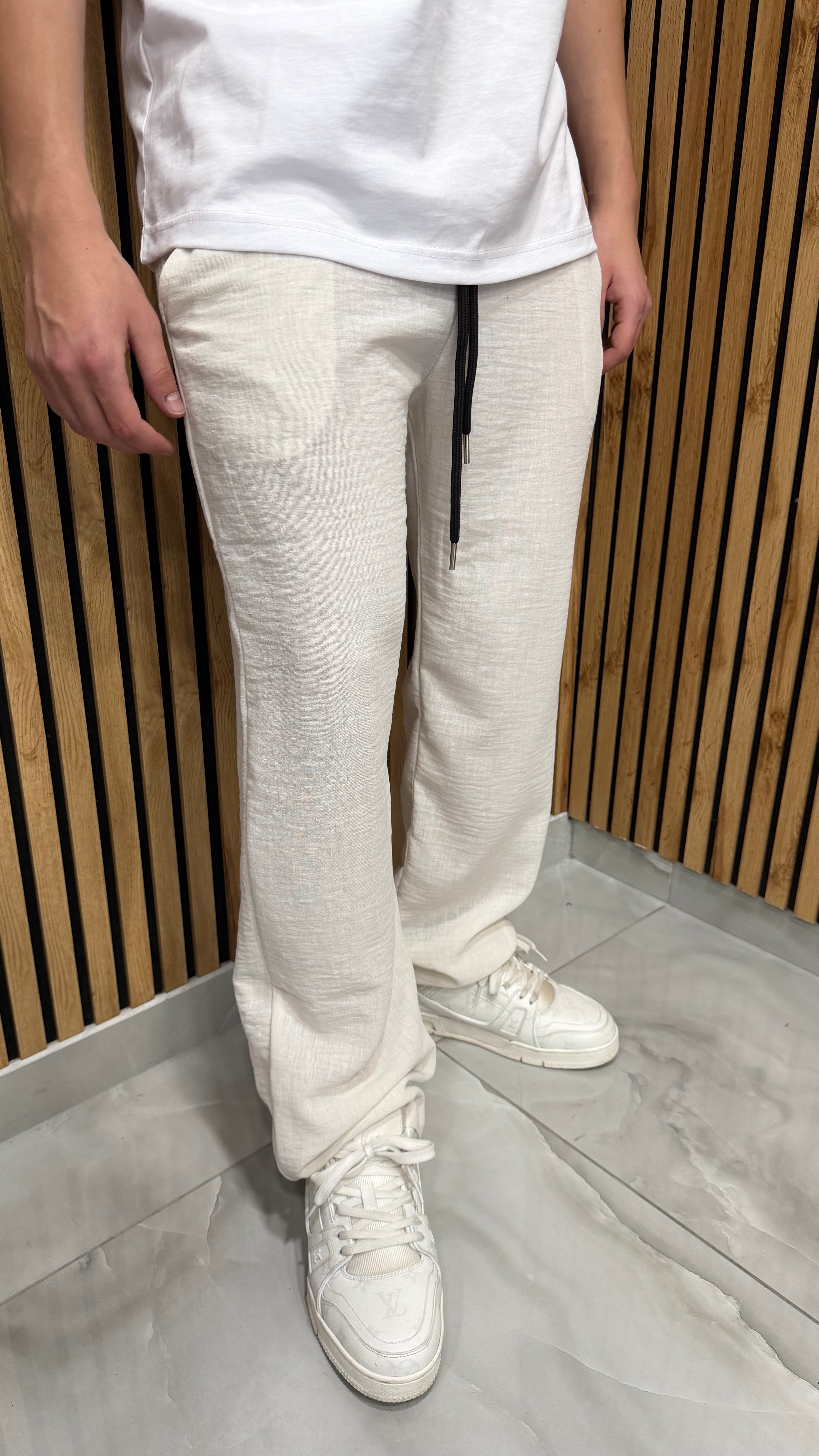 Pantalone Baggy Lino Cianotic 3 Colori